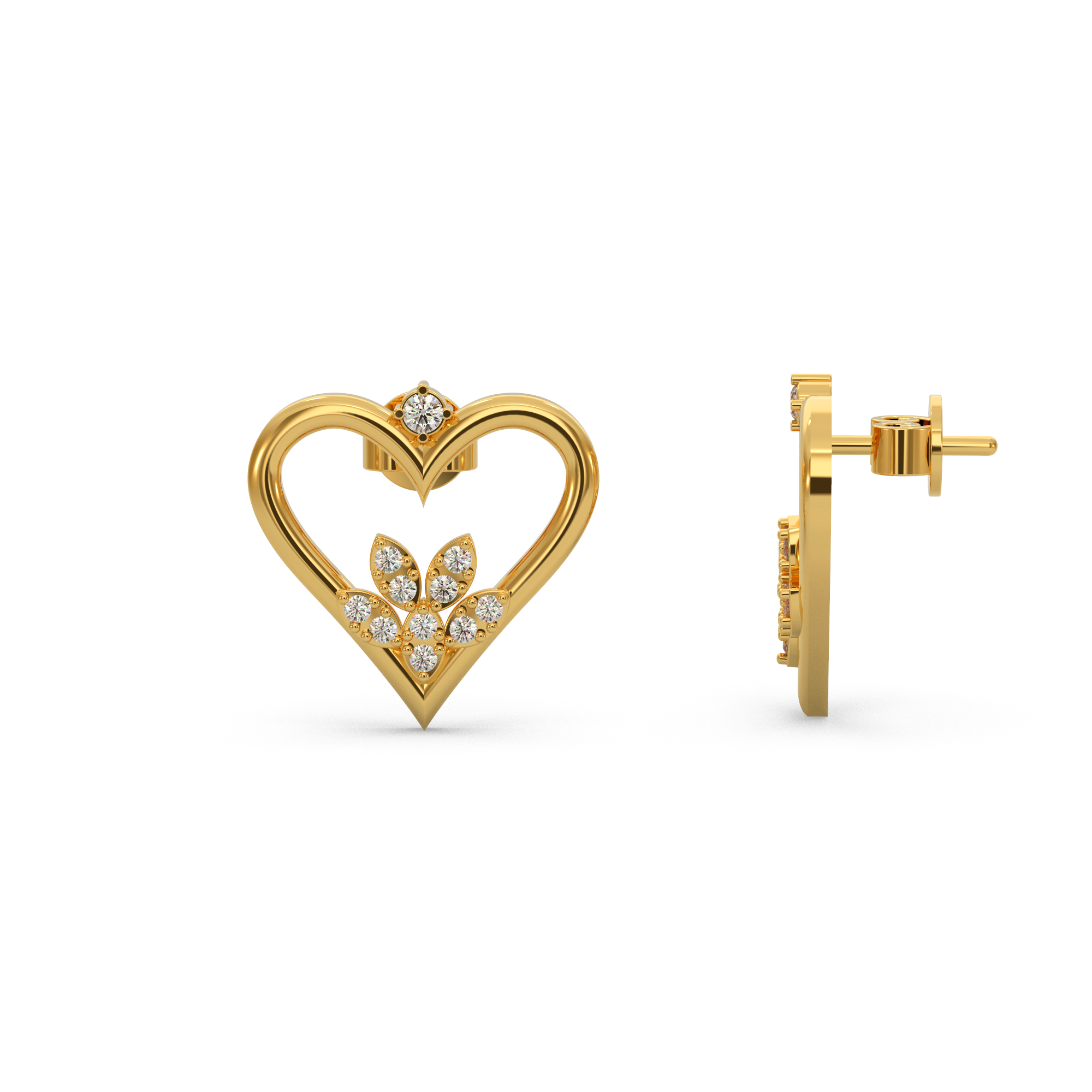 Brilliant Heart Diamond Earring