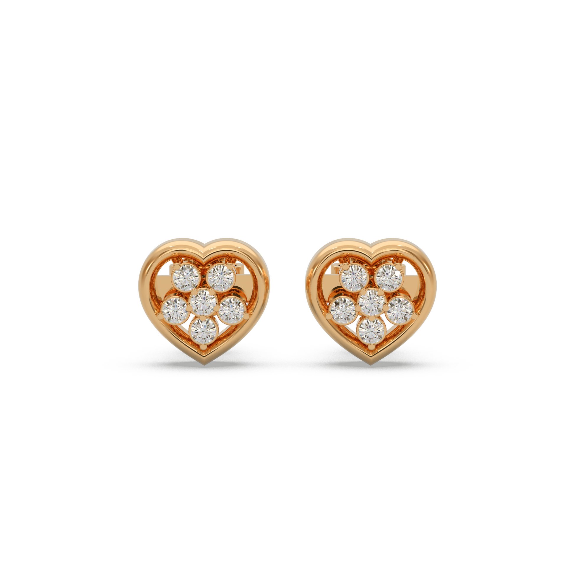14 Kt Yellow Gold Diamond Earring