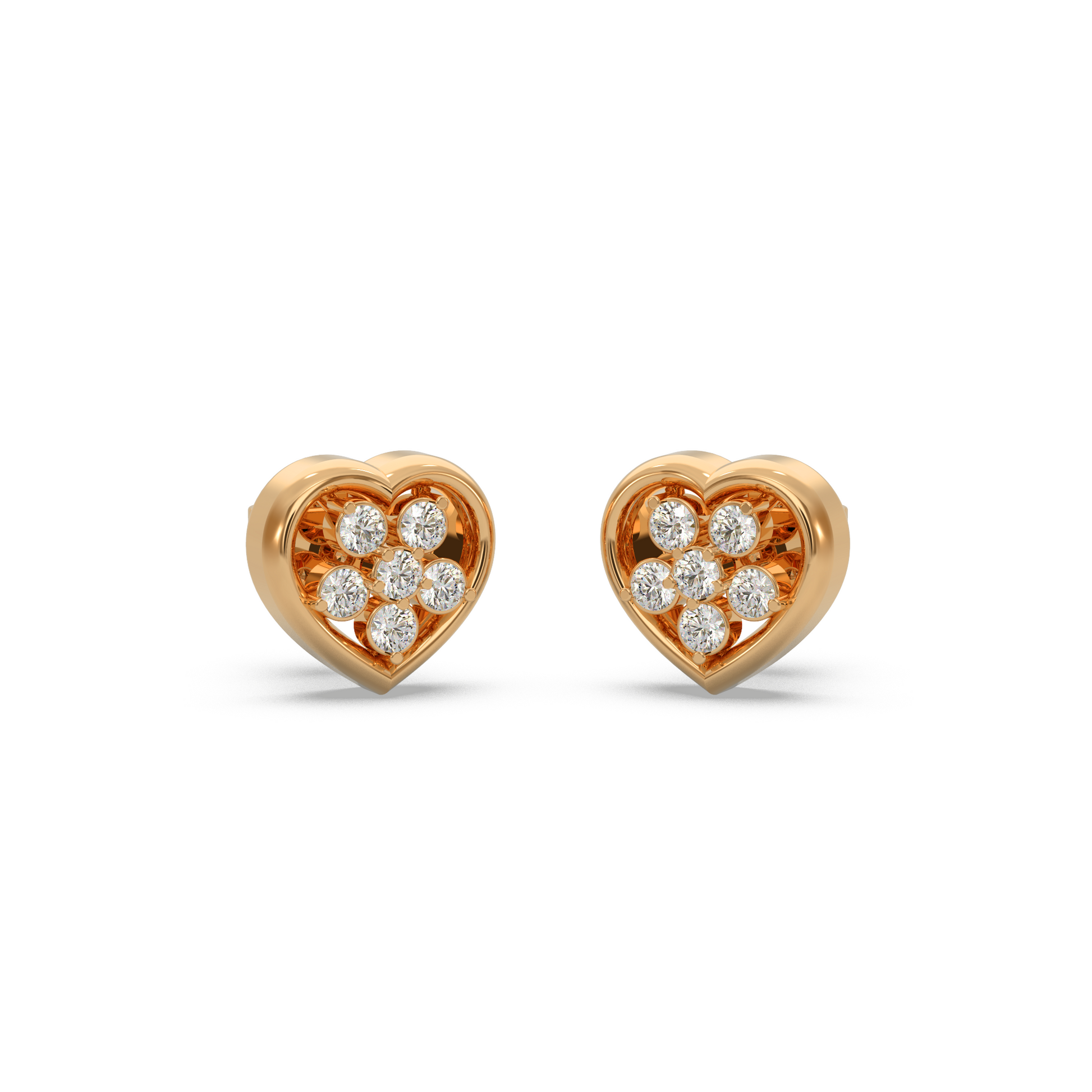 14 Kt Yellow Gold Diamond Earring