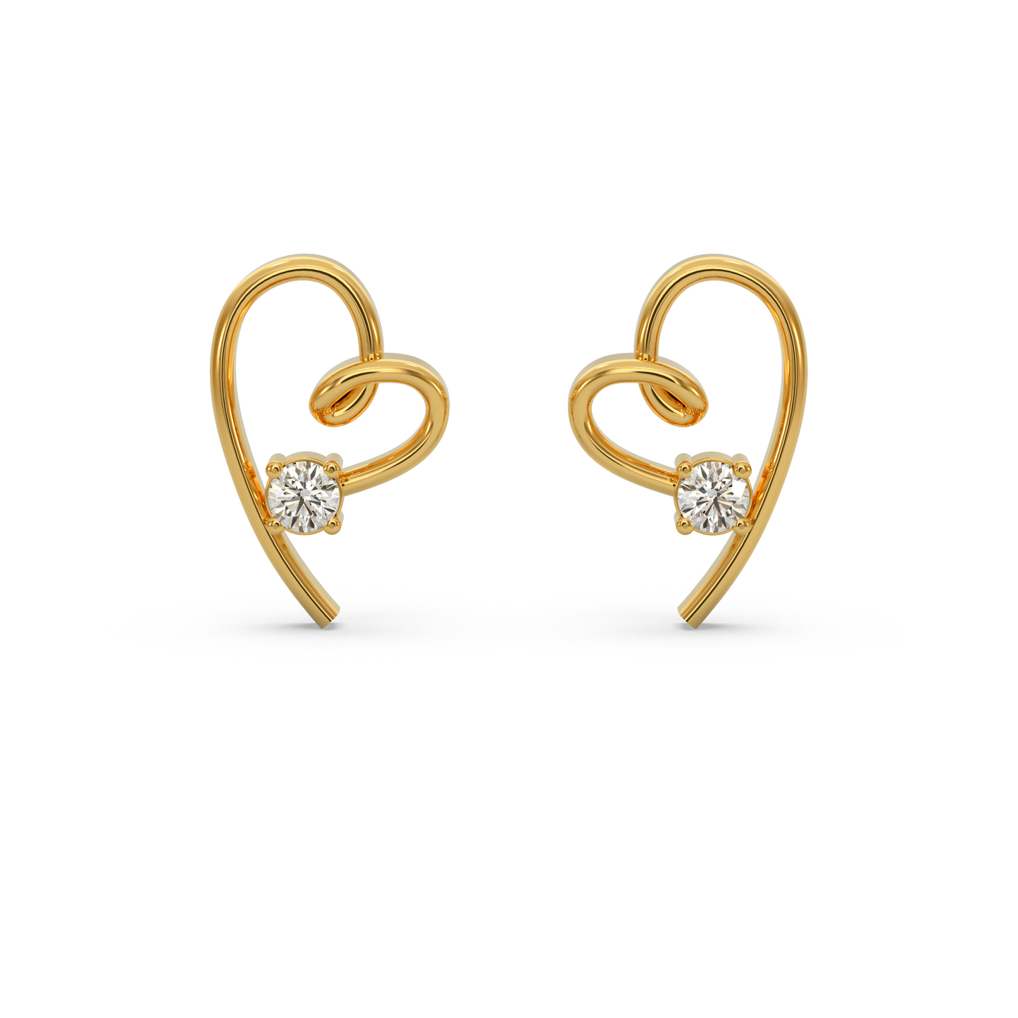 Stunning Heart Diamond Earring