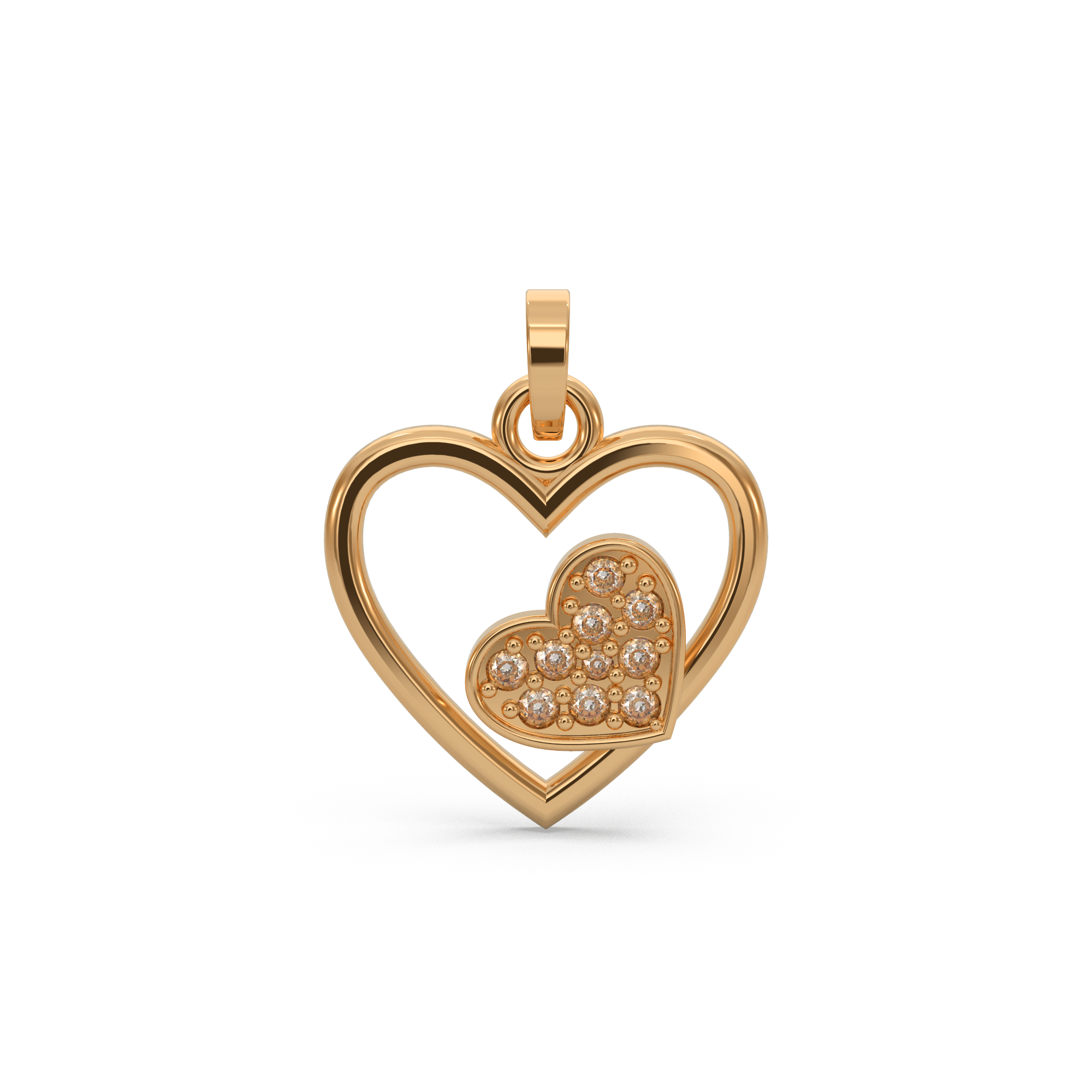 Romantic Heart Diamond Pendant