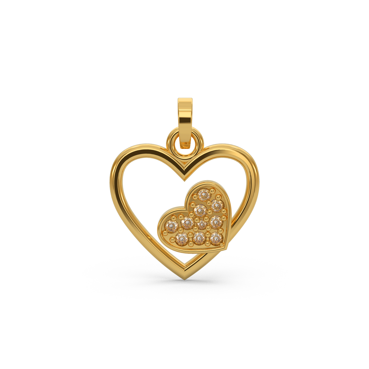 Romantic Heart Diamond Pendant