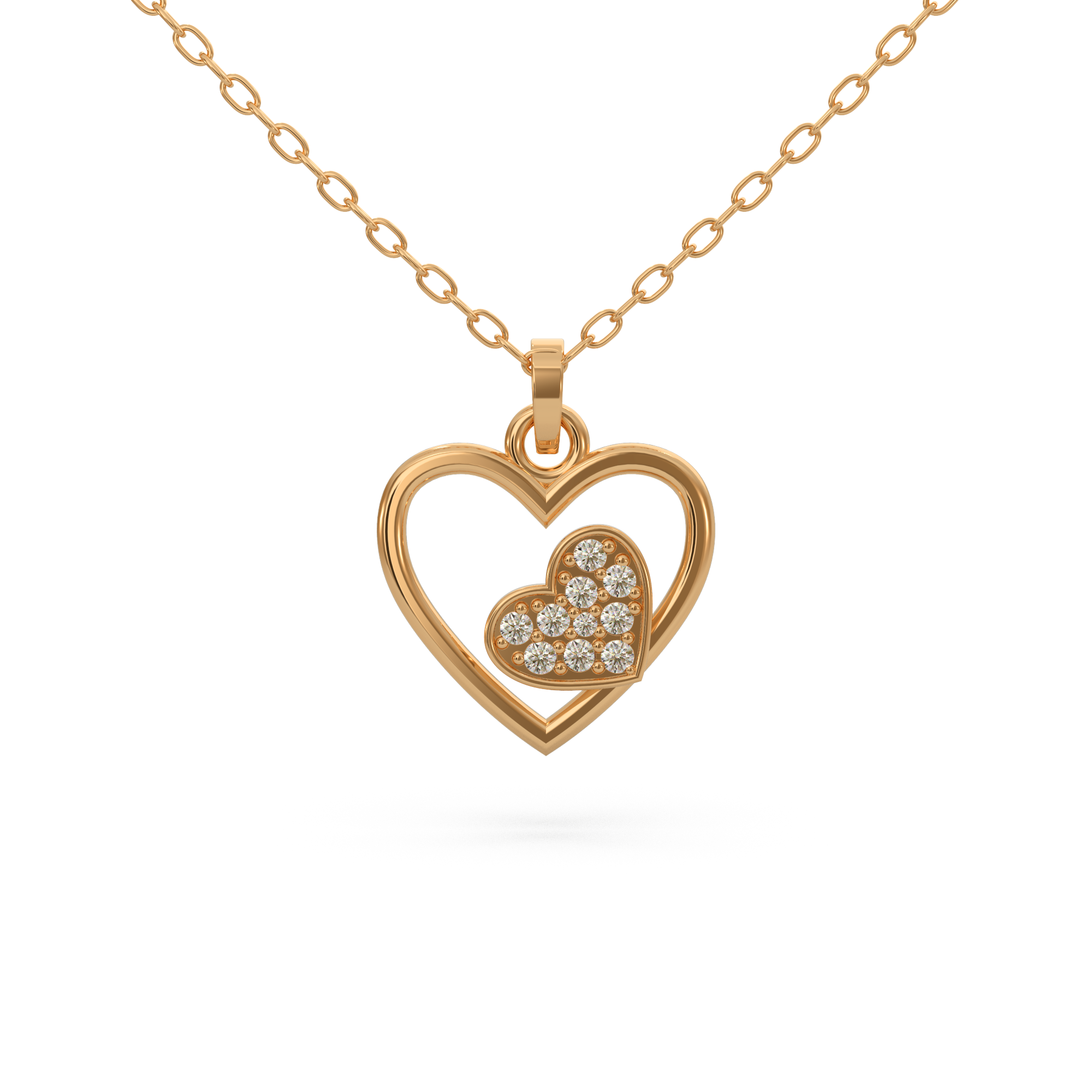 Romantic Heart Diamond Pendant