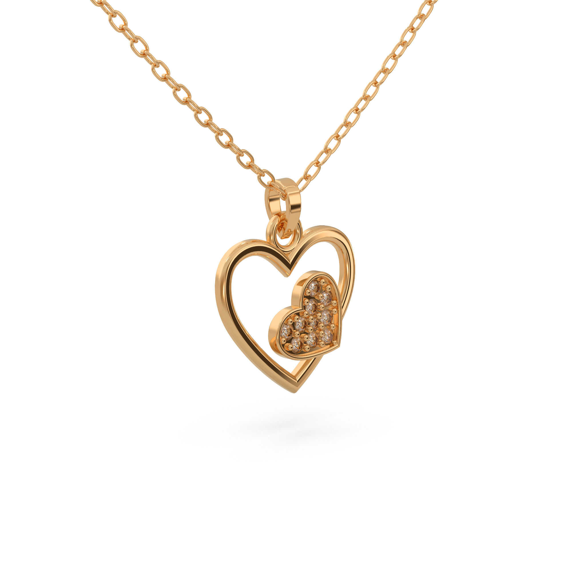 Romantic Heart Diamond Pendant