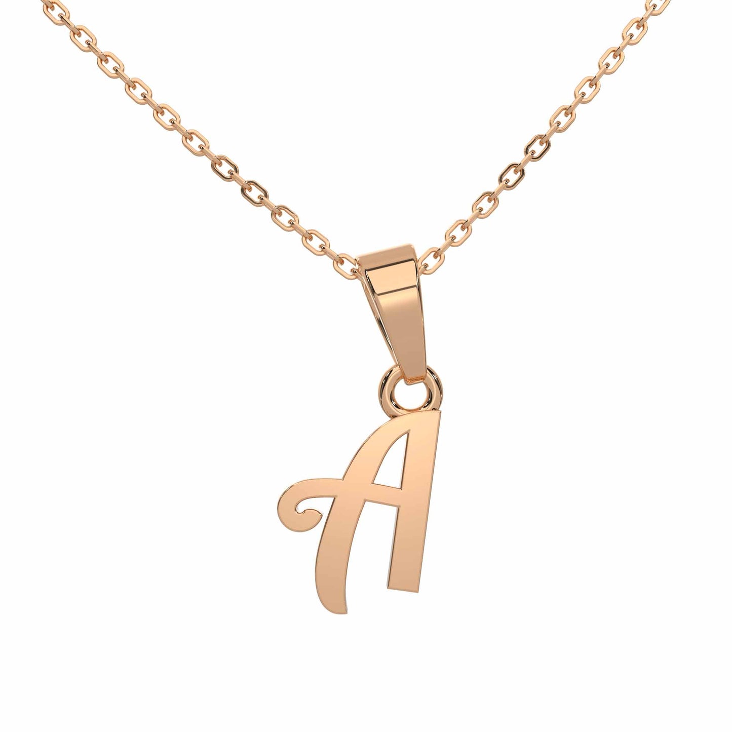 Alphabet A Gold Charm