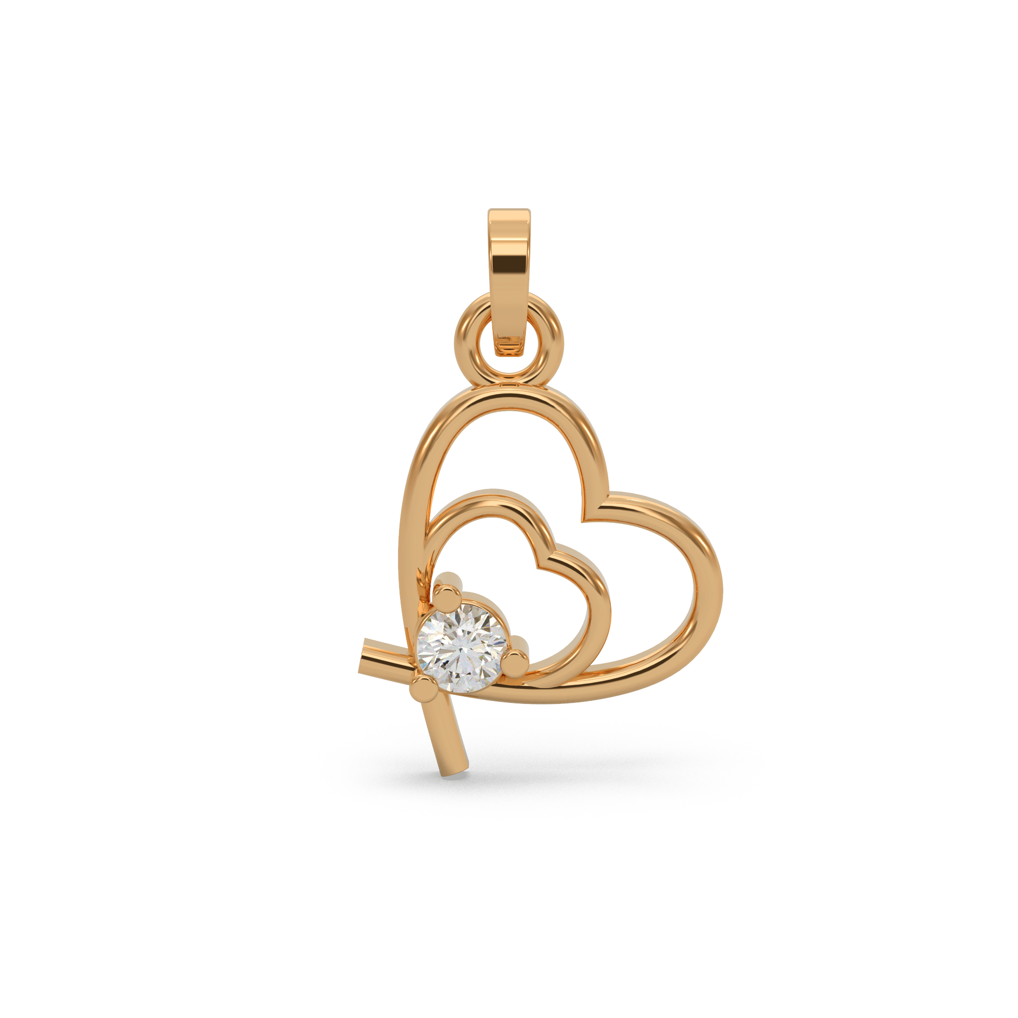 Sparkling Heart Diamond Pendant