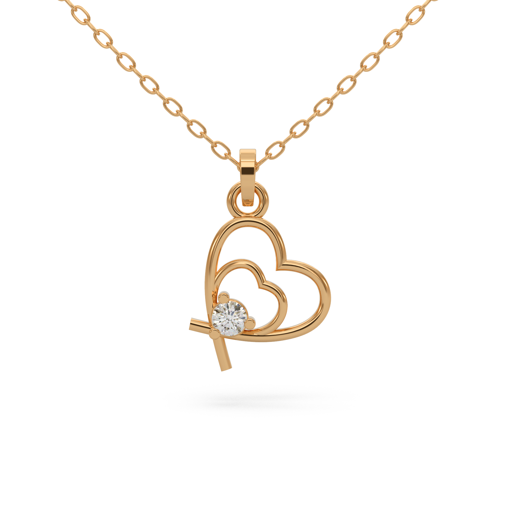 Sparkling Heart Diamond Pendant