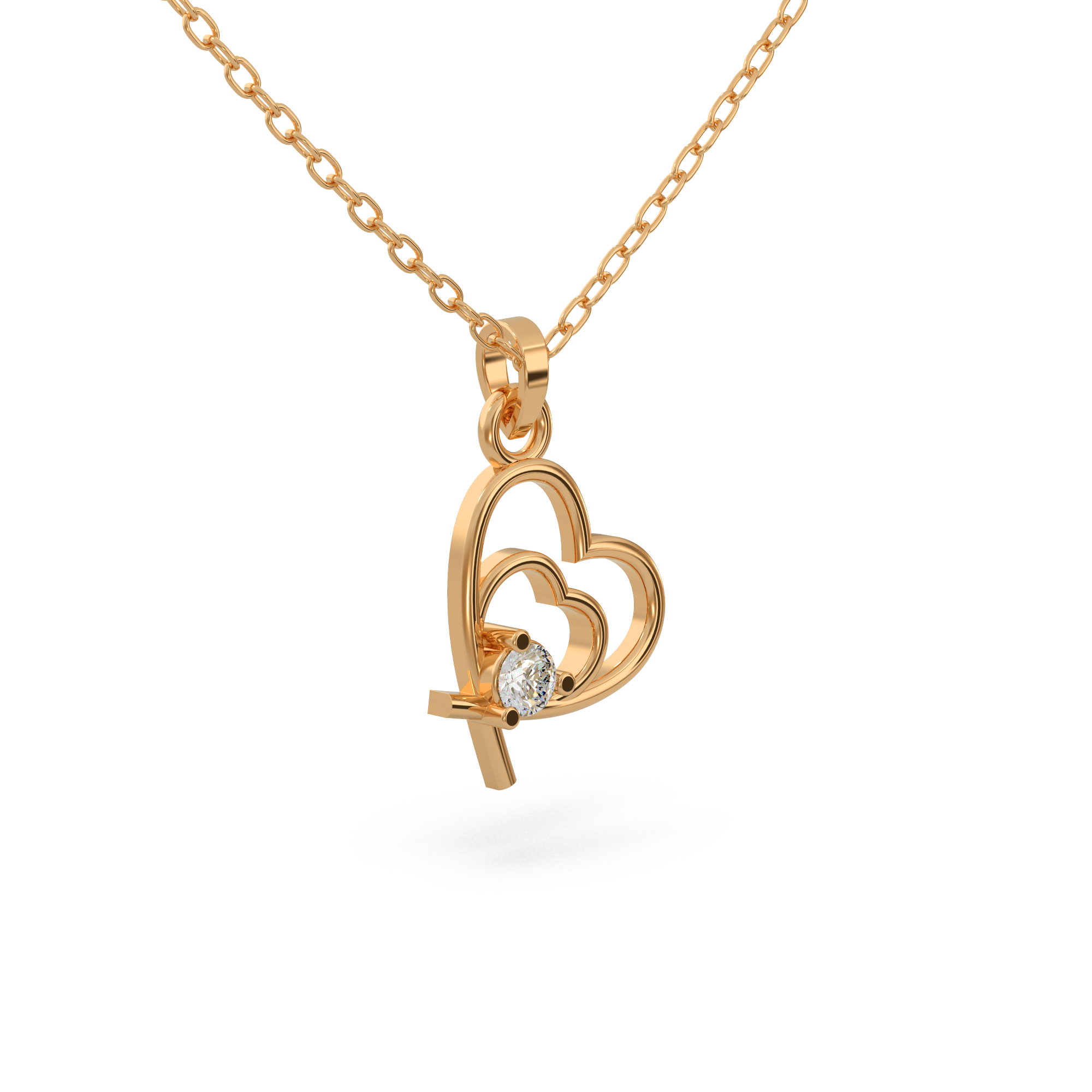 Sparkling Heart Diamond Pendant