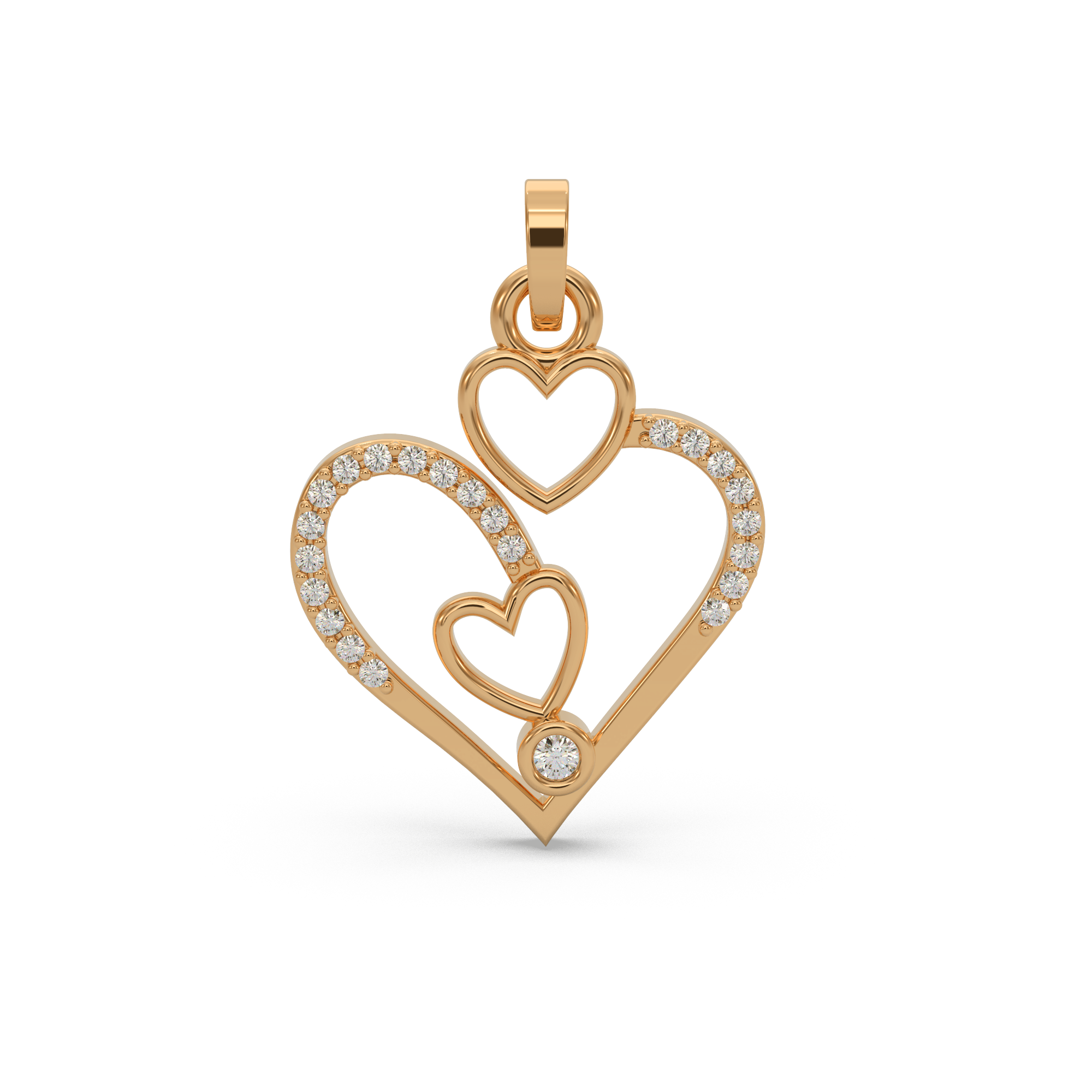 Exquisite Heart Diamond Pendant