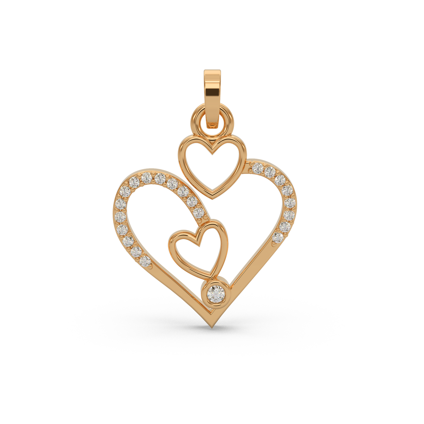 Exquisite Heart Diamond Pendant