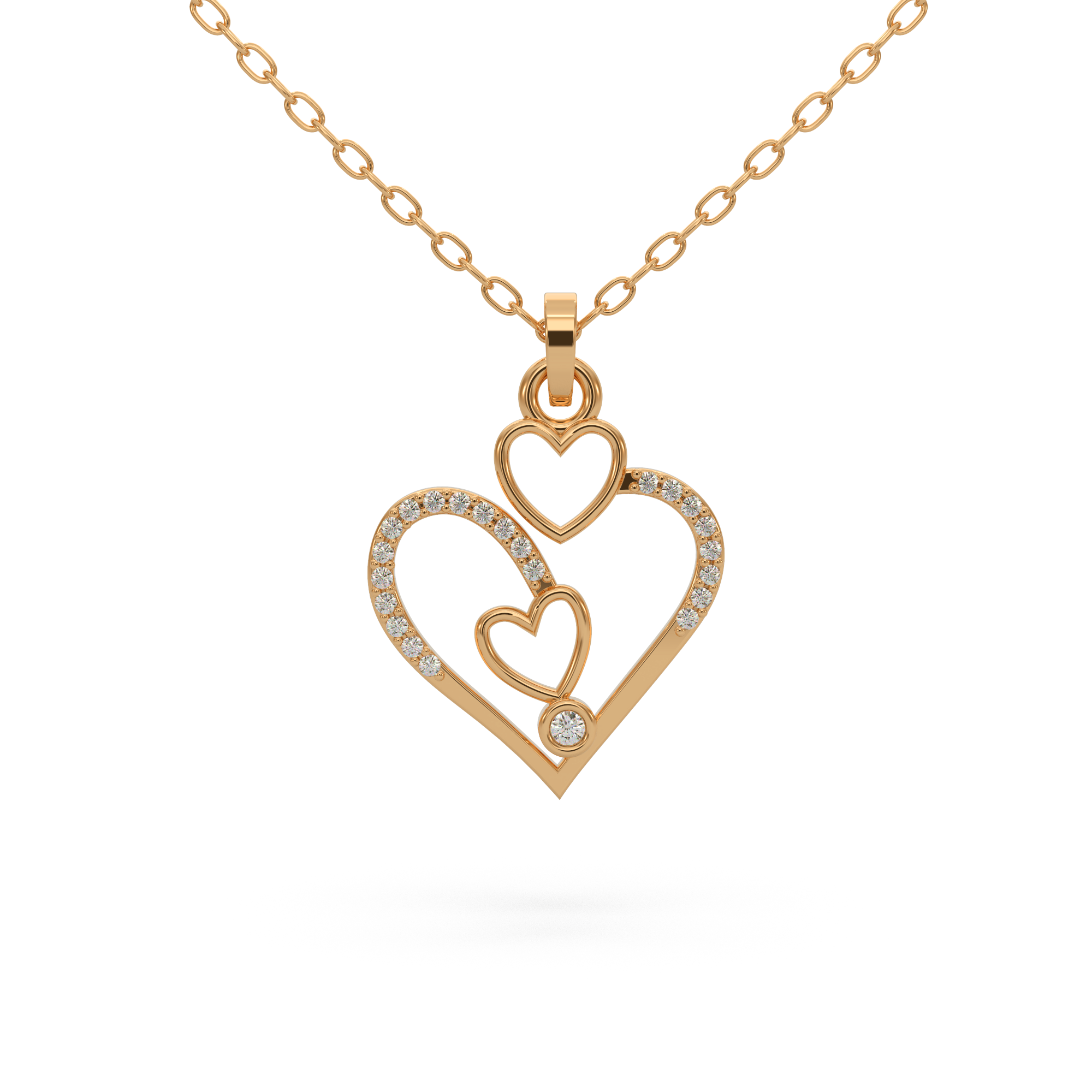 Exquisite Heart Diamond Pendant