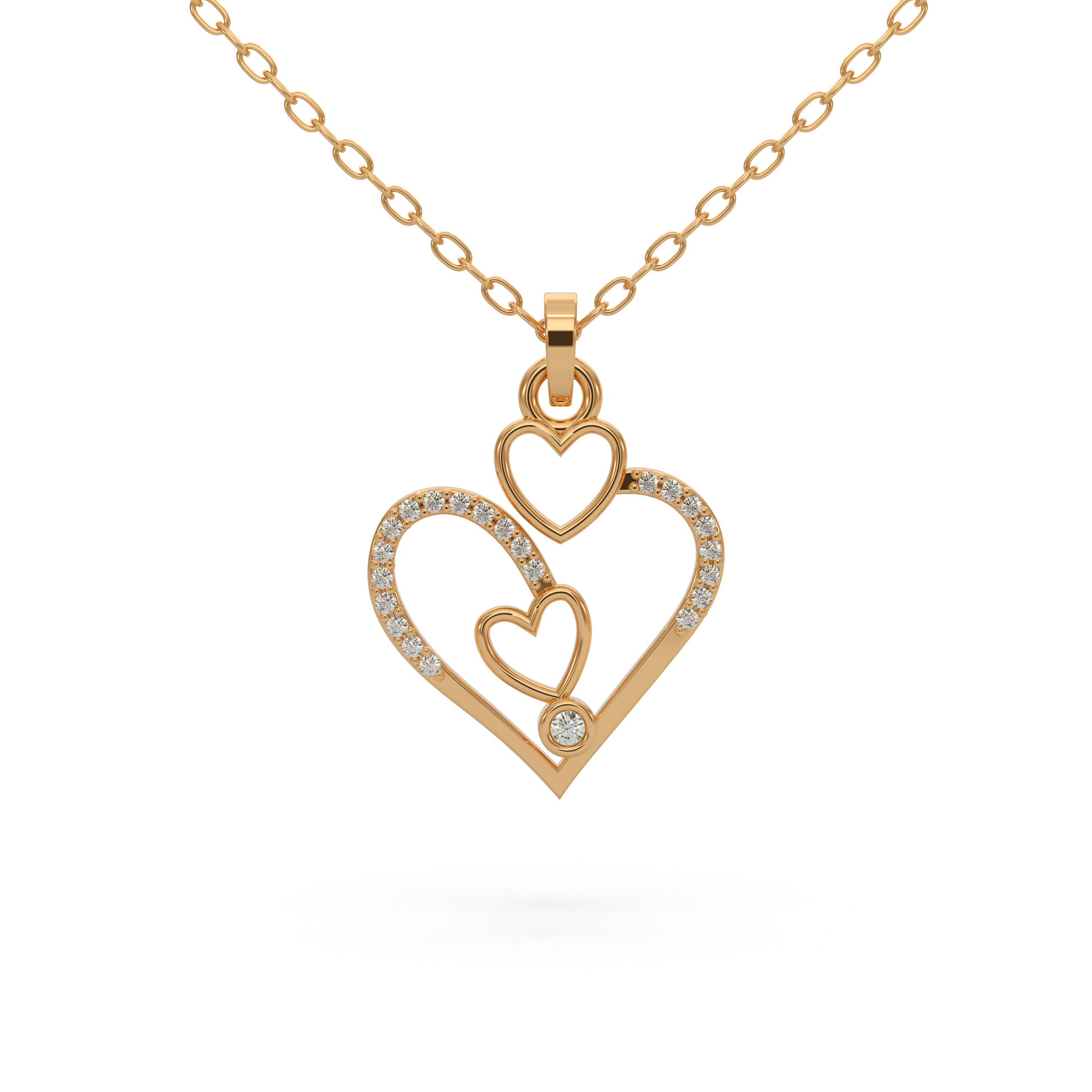14 Kt Rose Gold Diamond Charms & Pendants