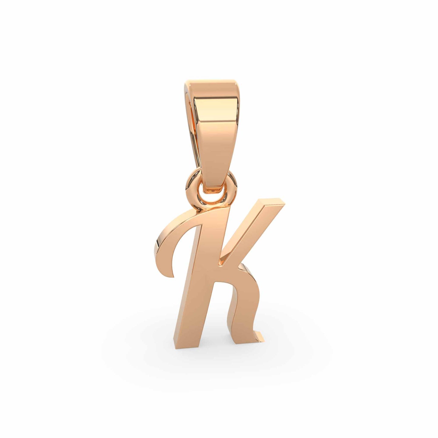 Alphabet K Gold Charm