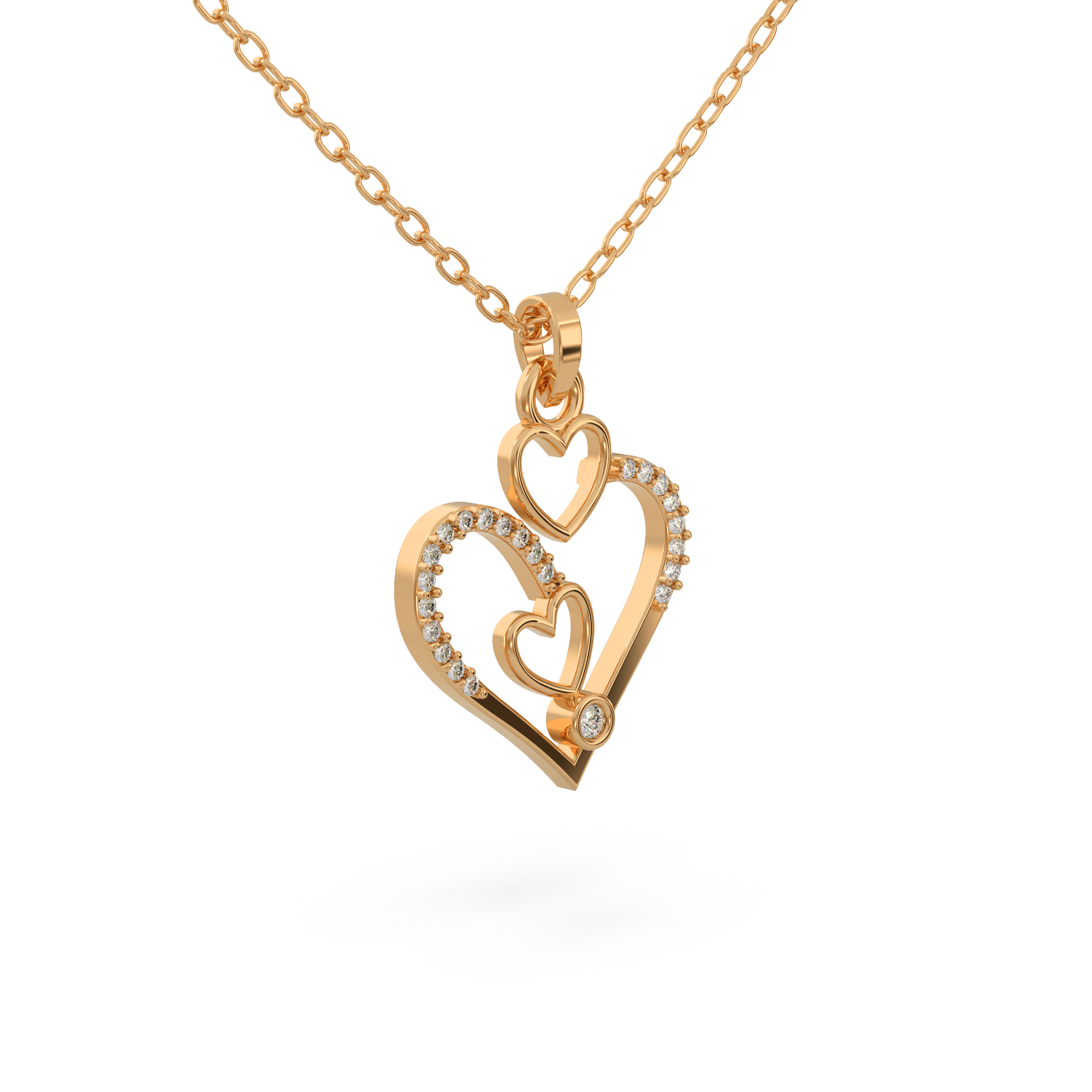 Exquisite Heart Diamond Pendant