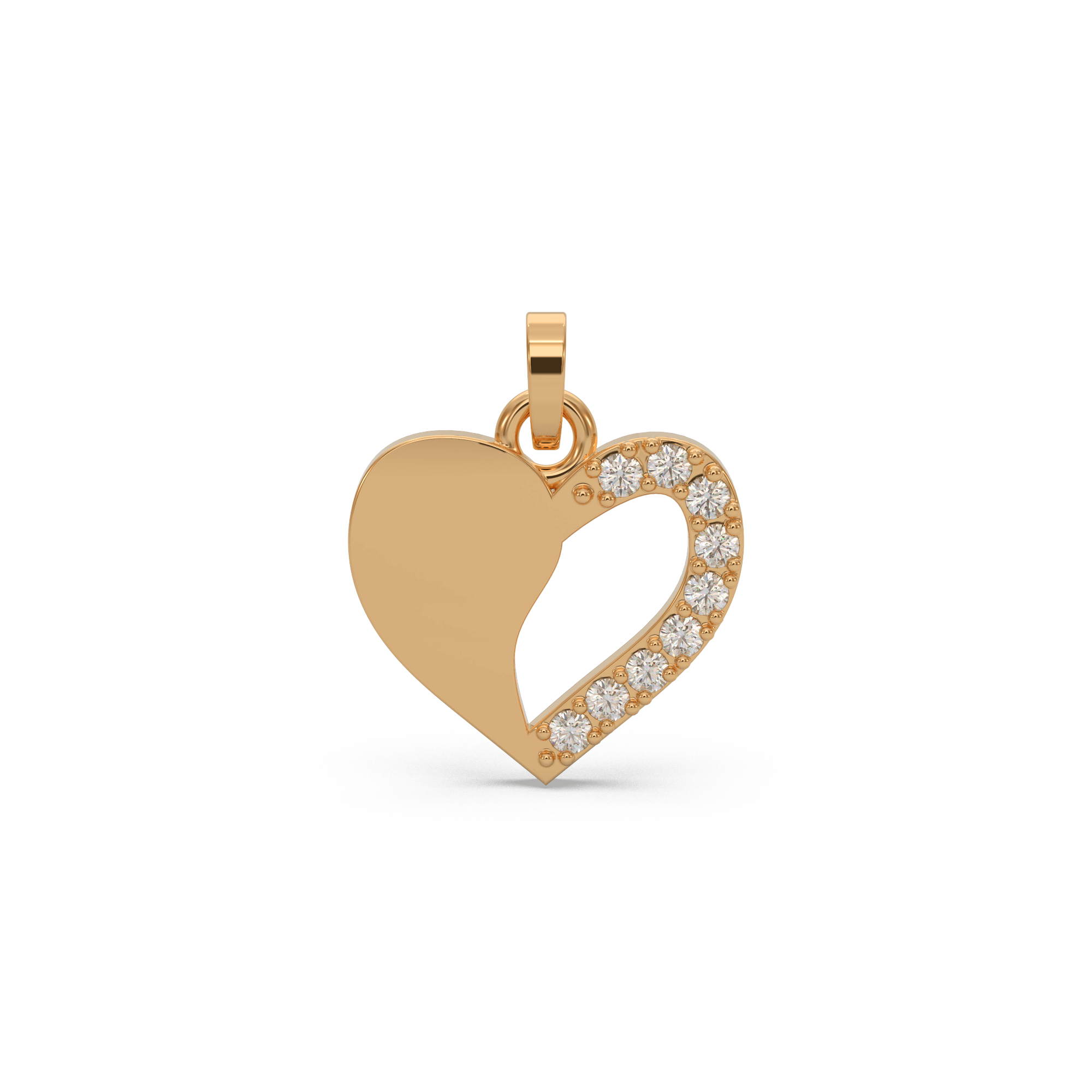 Chic Heart Diamond Pendant