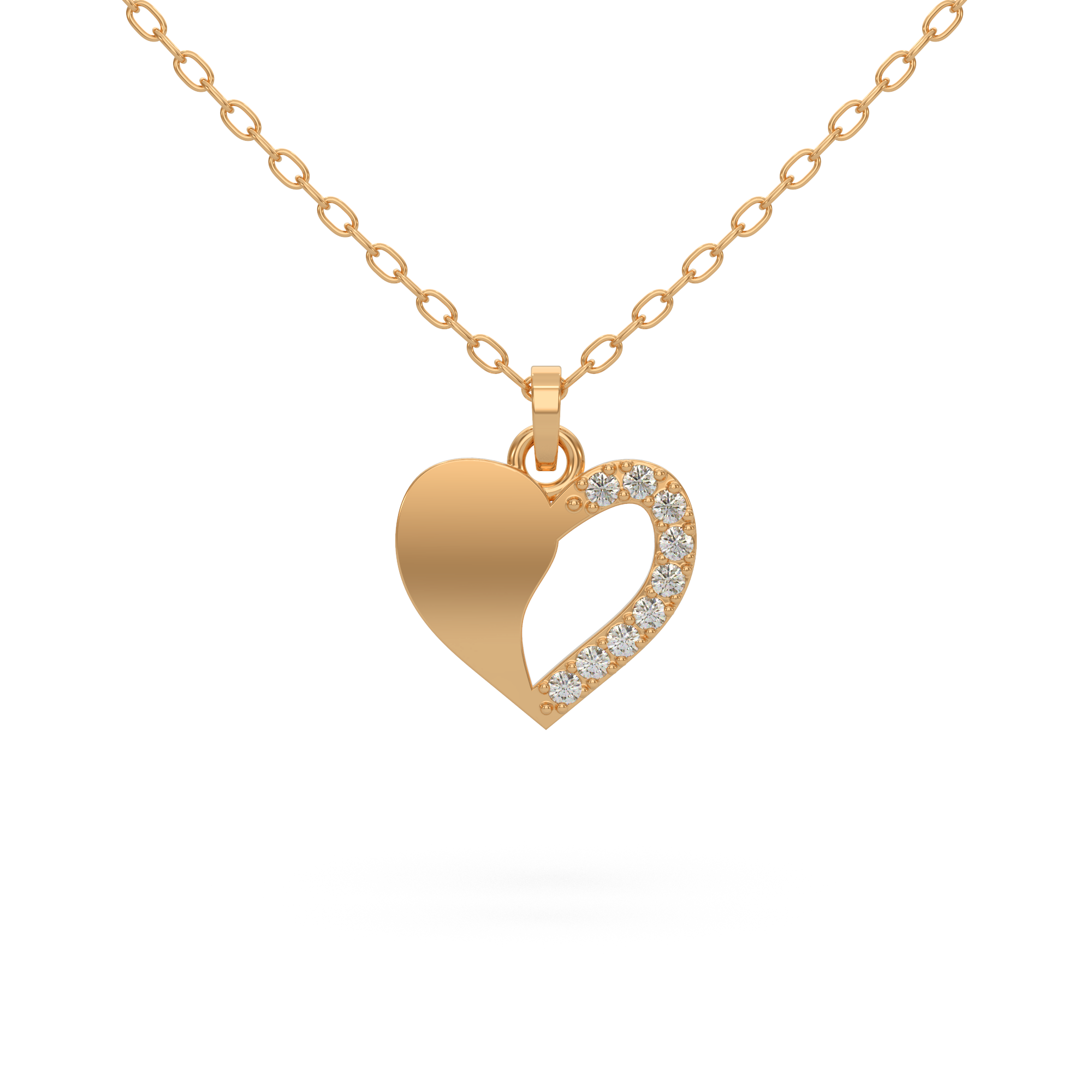 Chic Heart Diamond Pendant