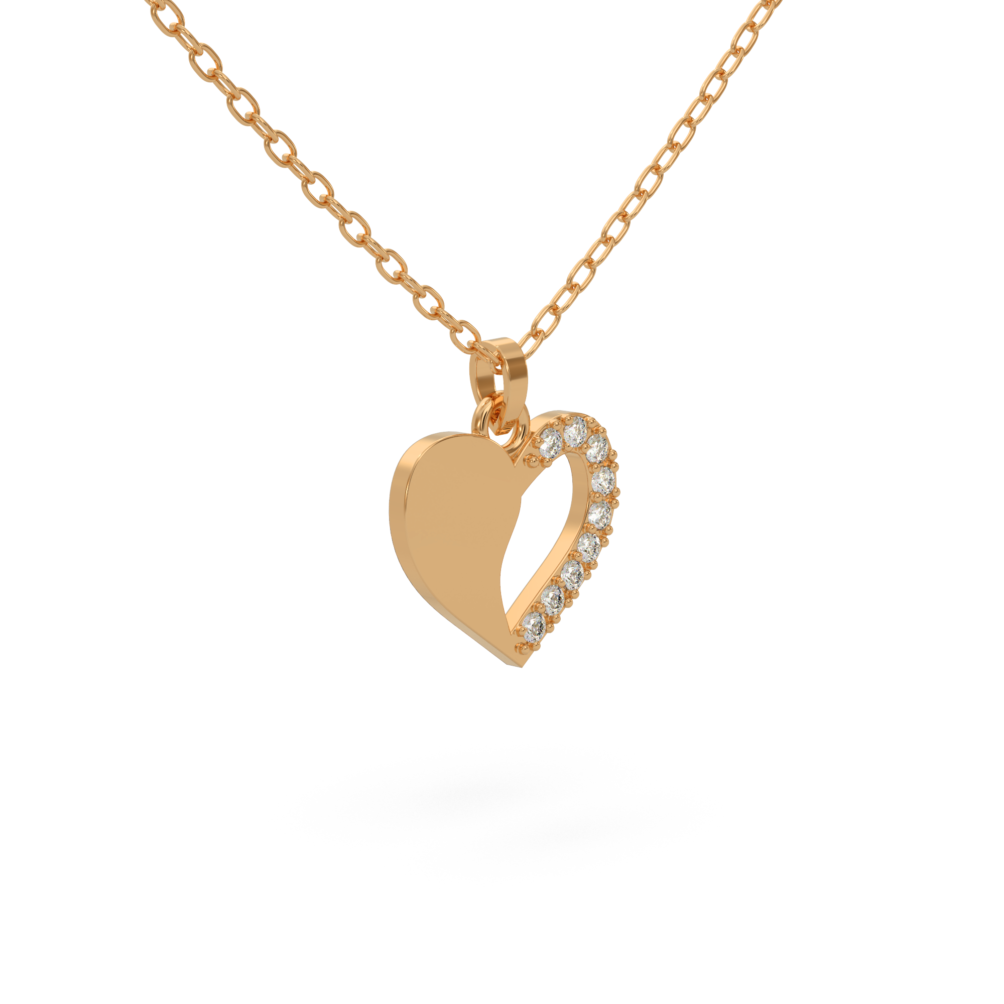 Chic Heart Diamond Pendant