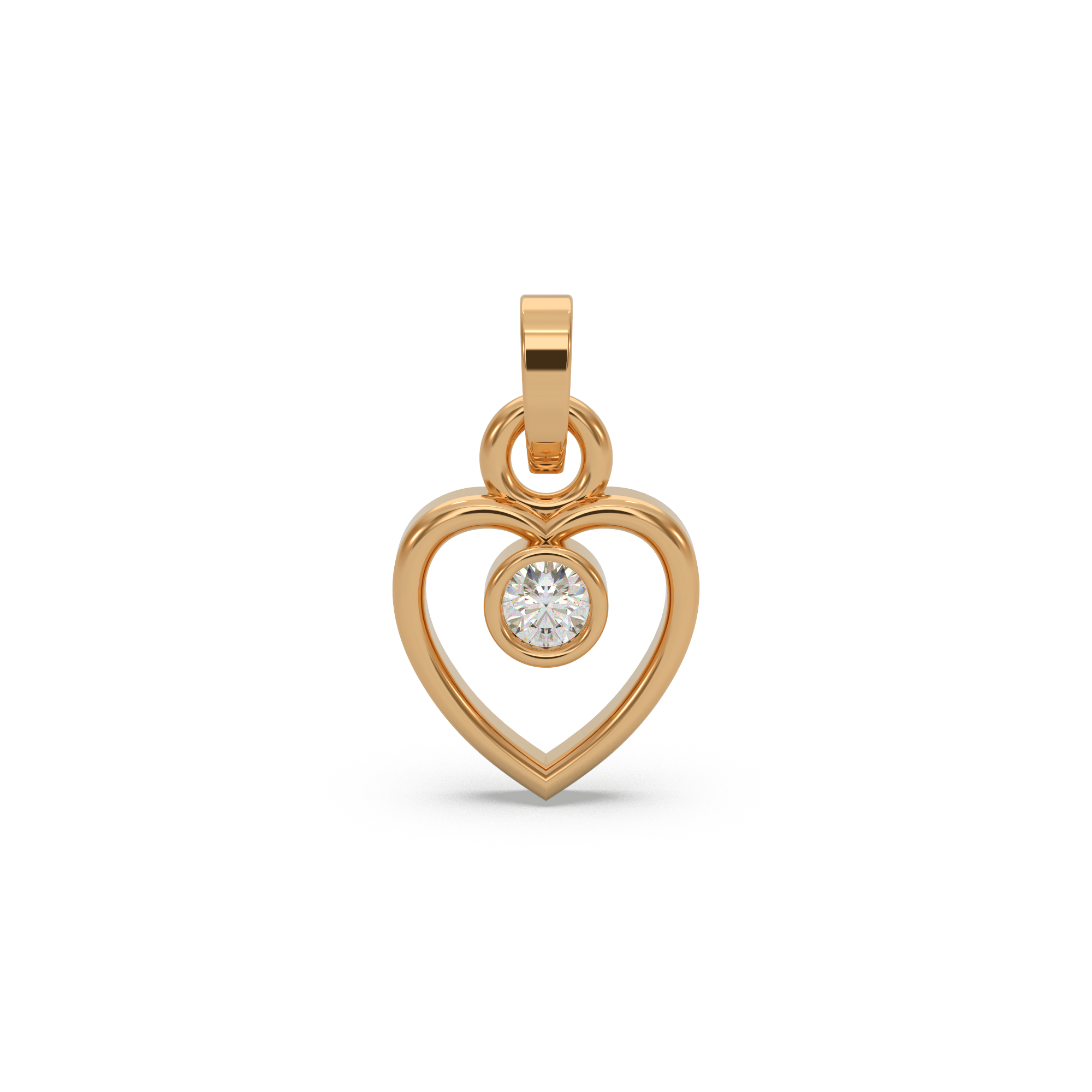 Unique Heart Diamond Pendant