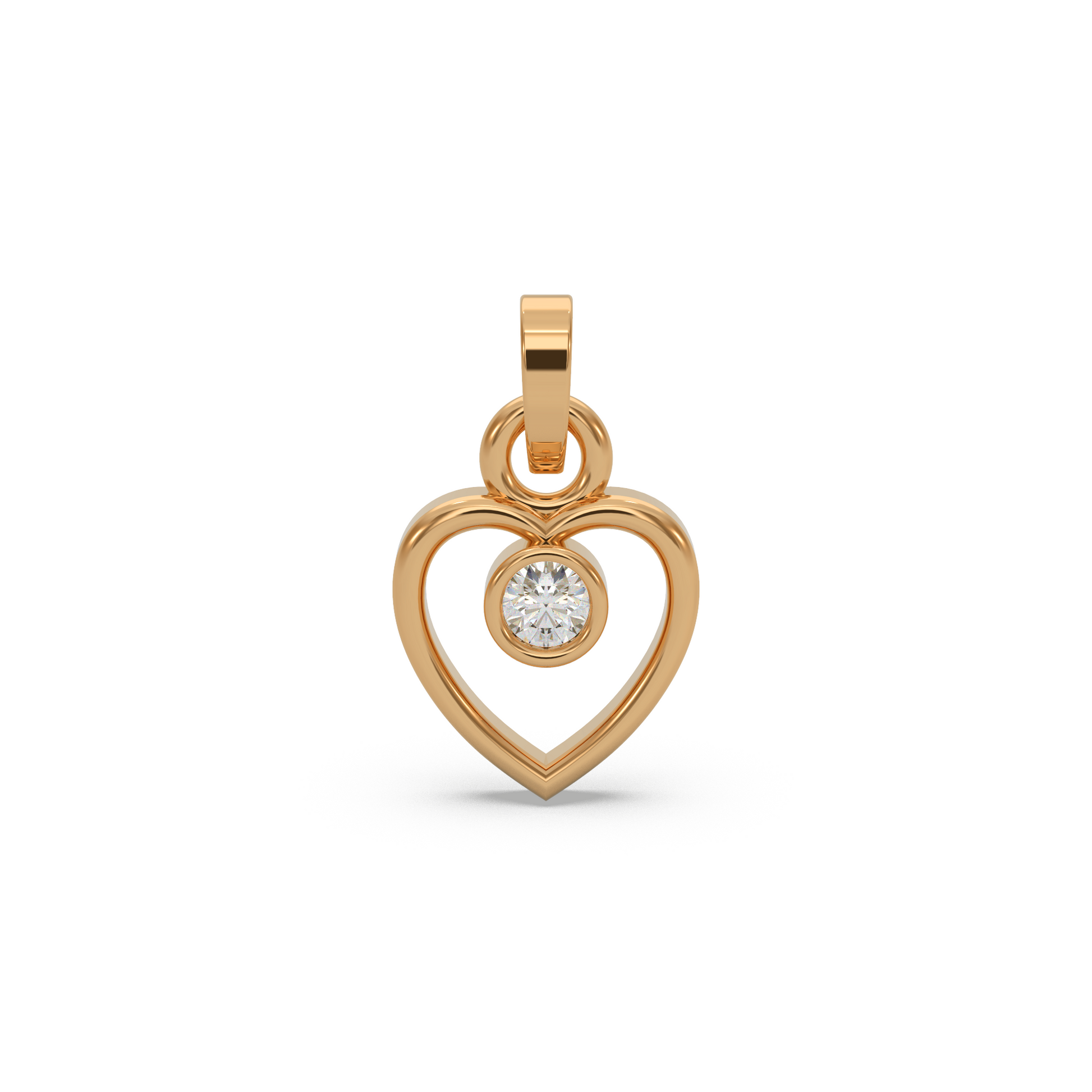 14 Kt Rose Gold Diamond Charms & Pendants