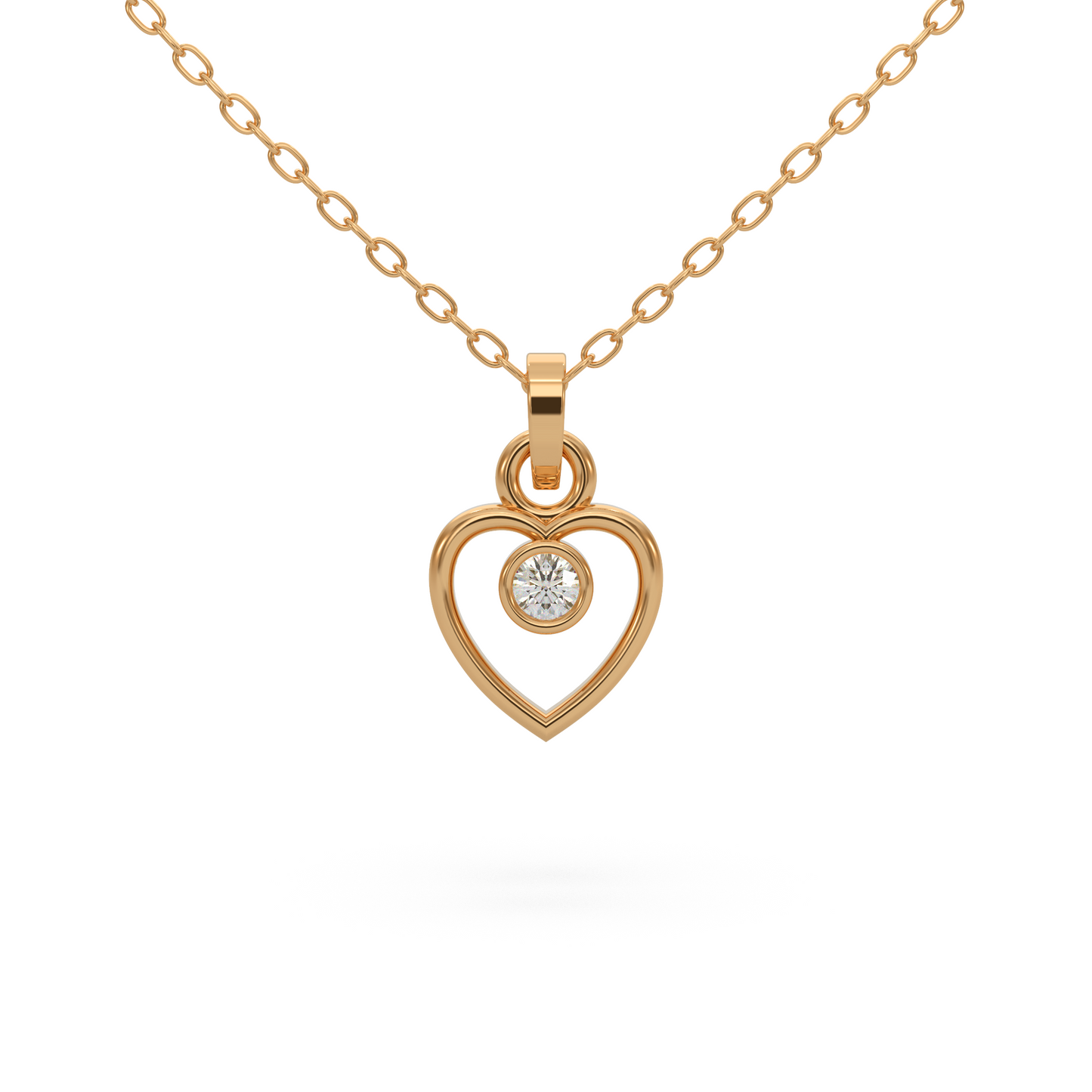 Unique Heart Diamond Pendant