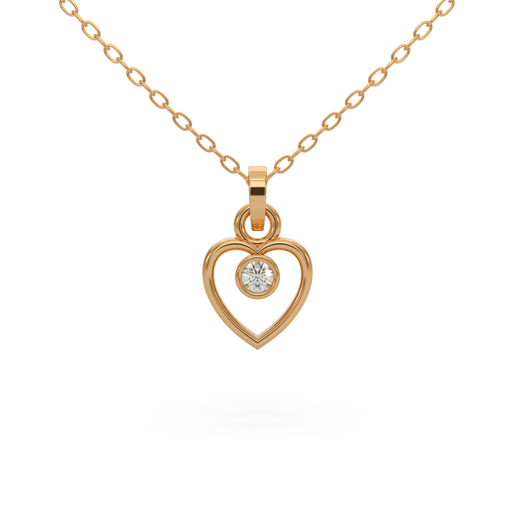 14 Kt Rose Gold Diamond Charms & Pendants