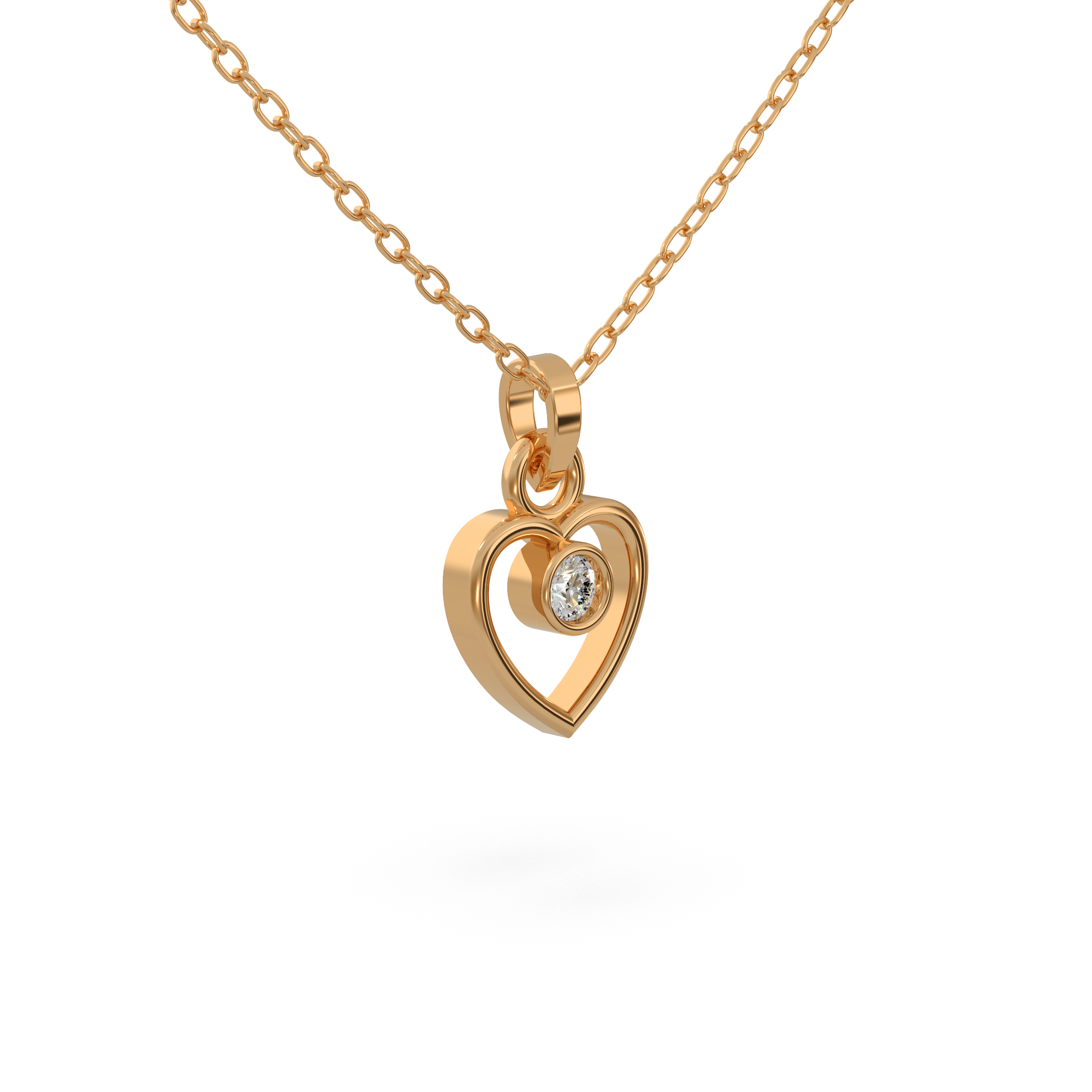 Unique Heart Diamond Pendant