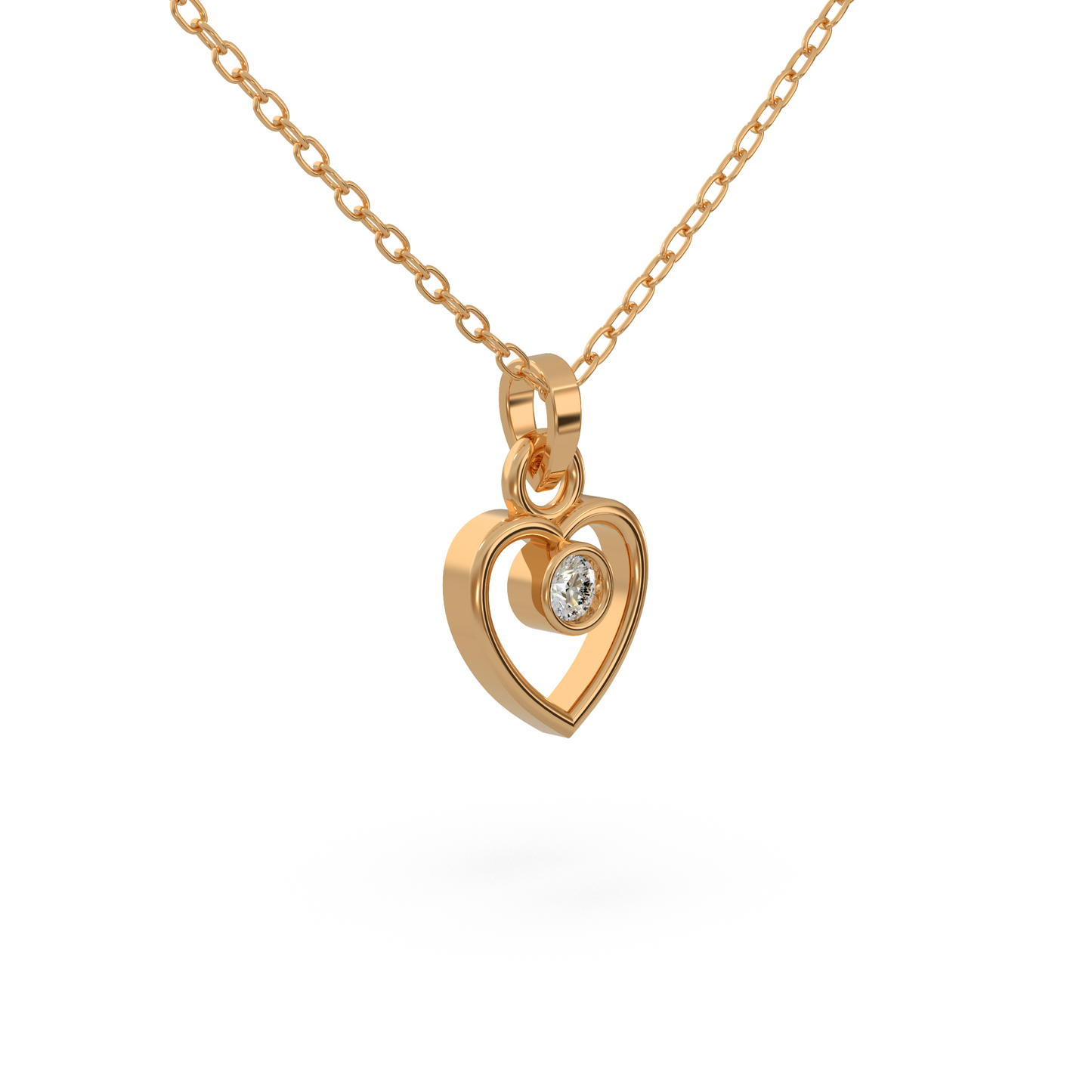 Unique Heart Diamond Pendant