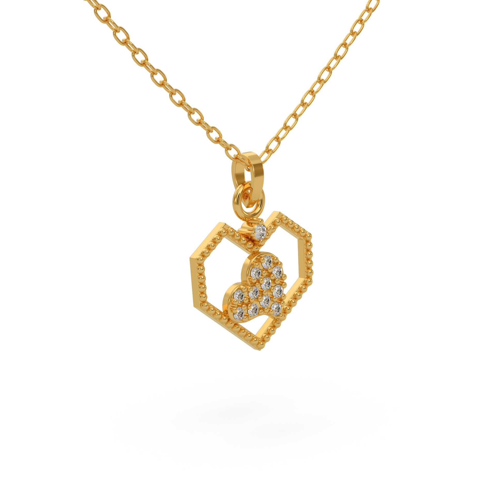 14 Kt Rose Gold Diamond Charms & Pendants