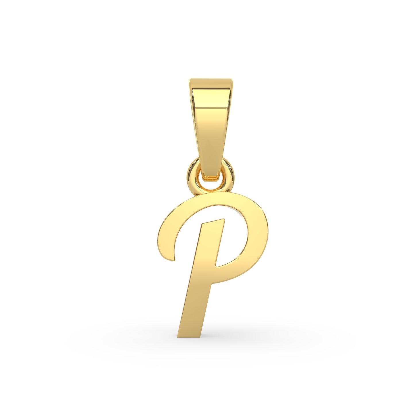Alphabet P Gold Charm