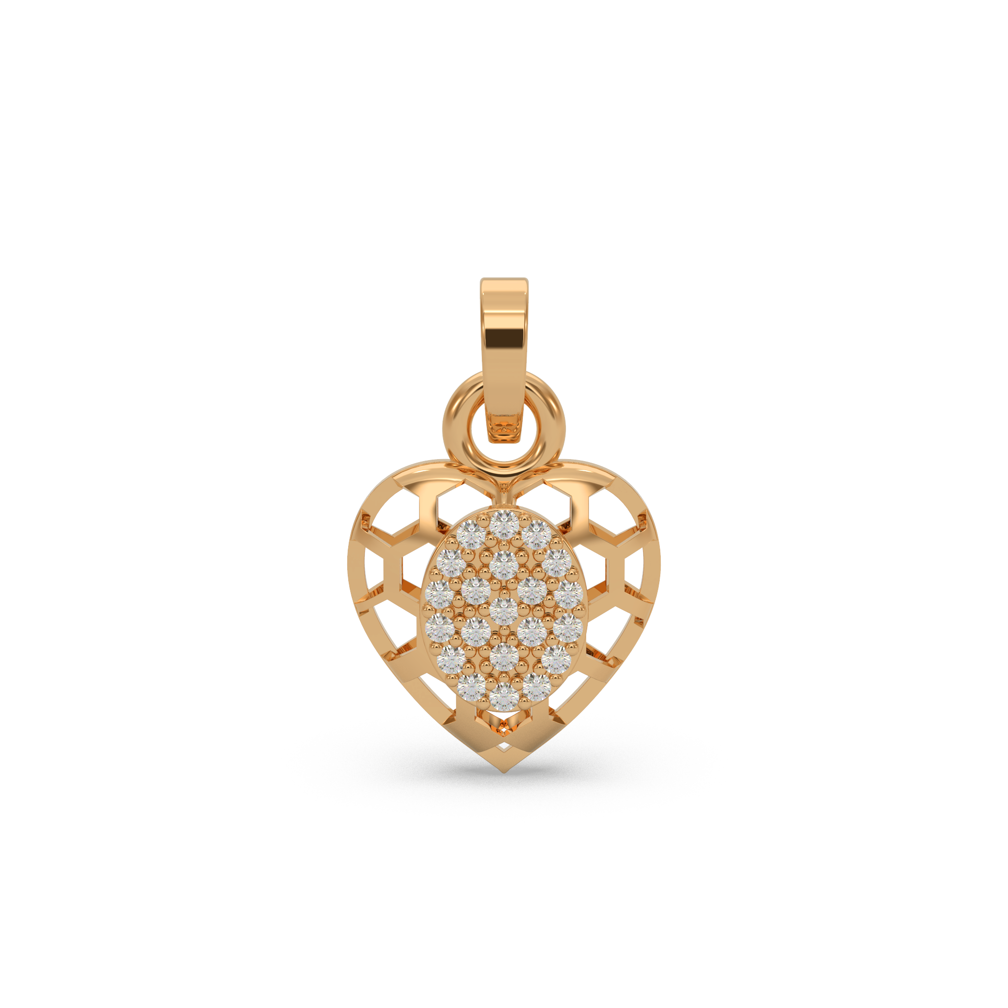 Open Heart Diamond Pendant