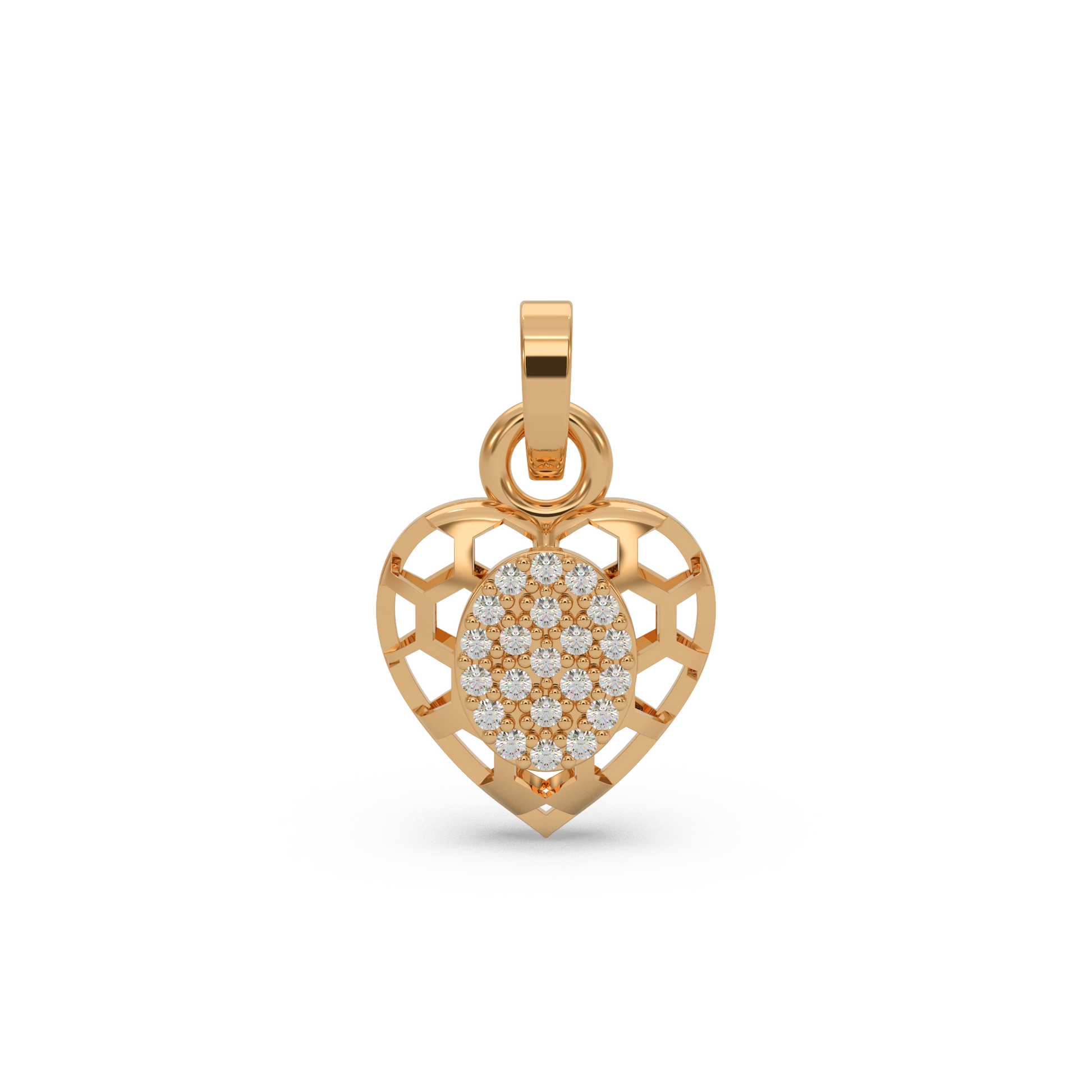 14 Kt Rose Gold Diamond Charms & Pendants