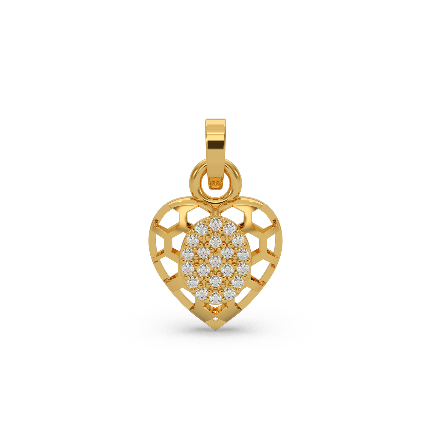 Open Heart Diamond Pendant