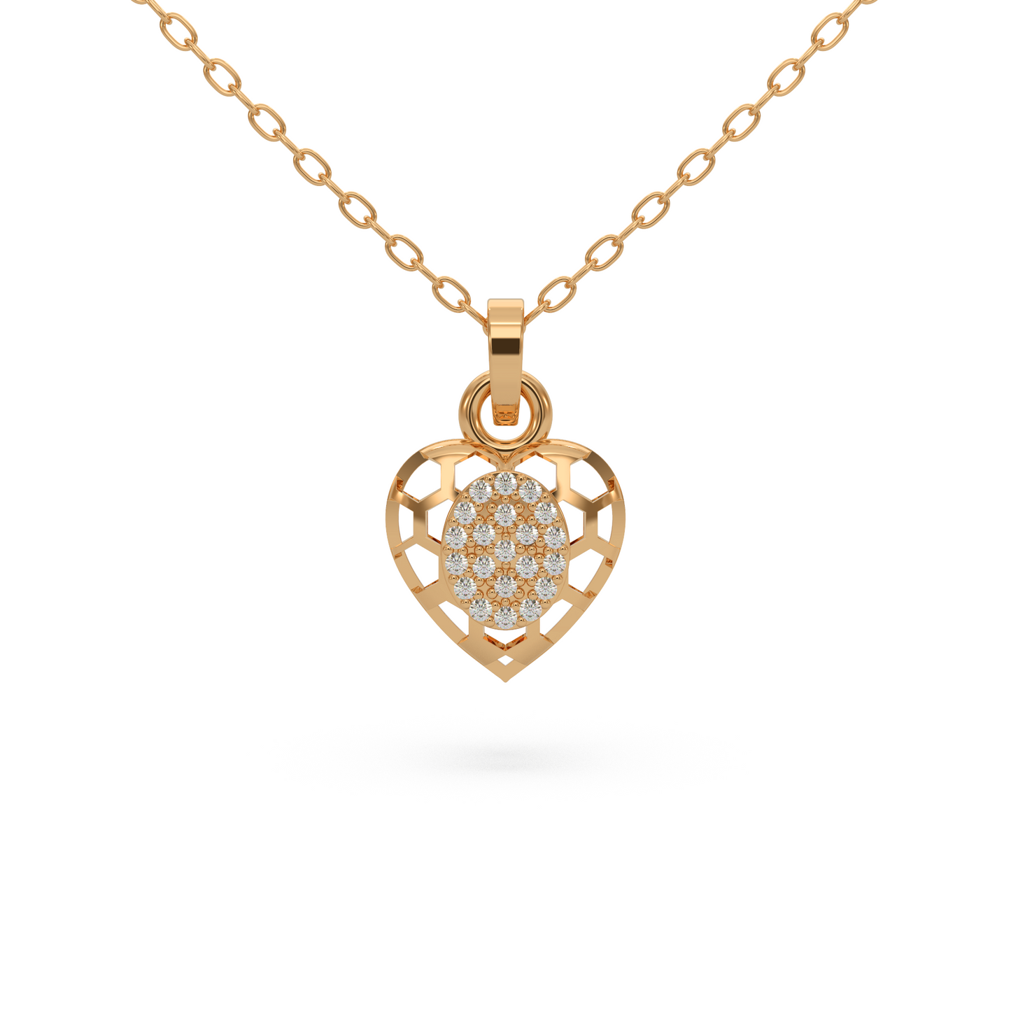 Open Heart Diamond Pendant