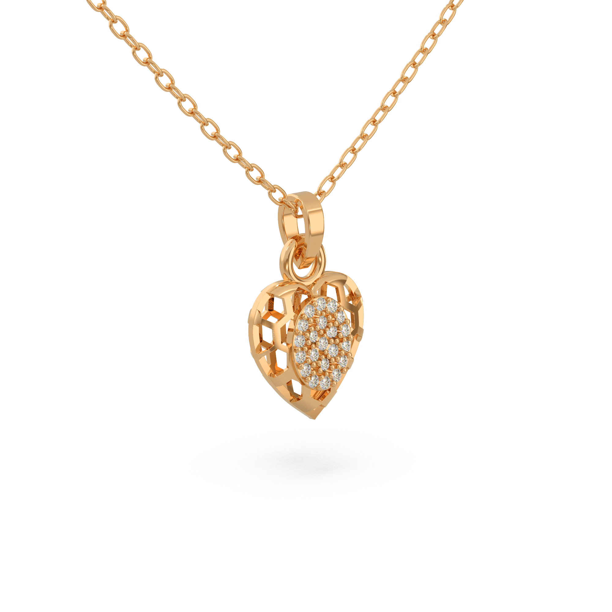 Open Heart Diamond Pendant