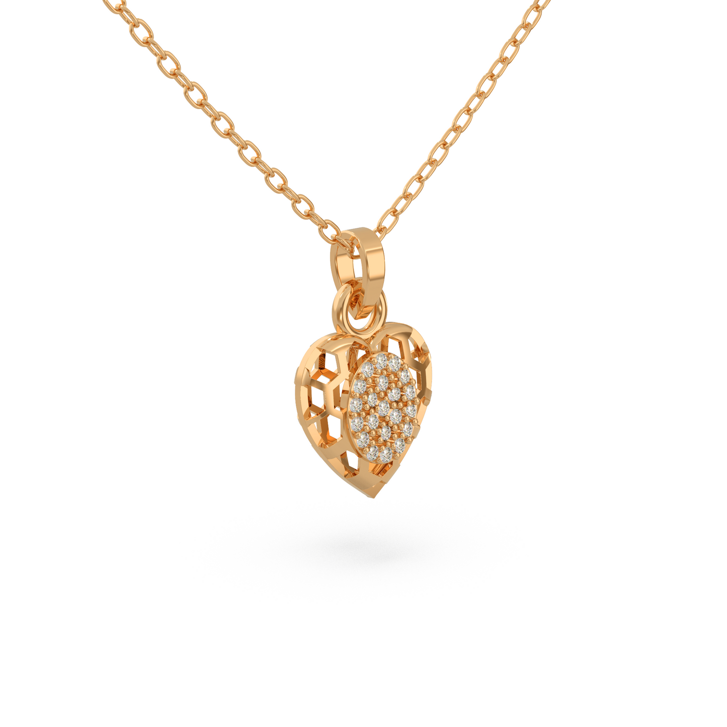 Open Heart Diamond Pendant