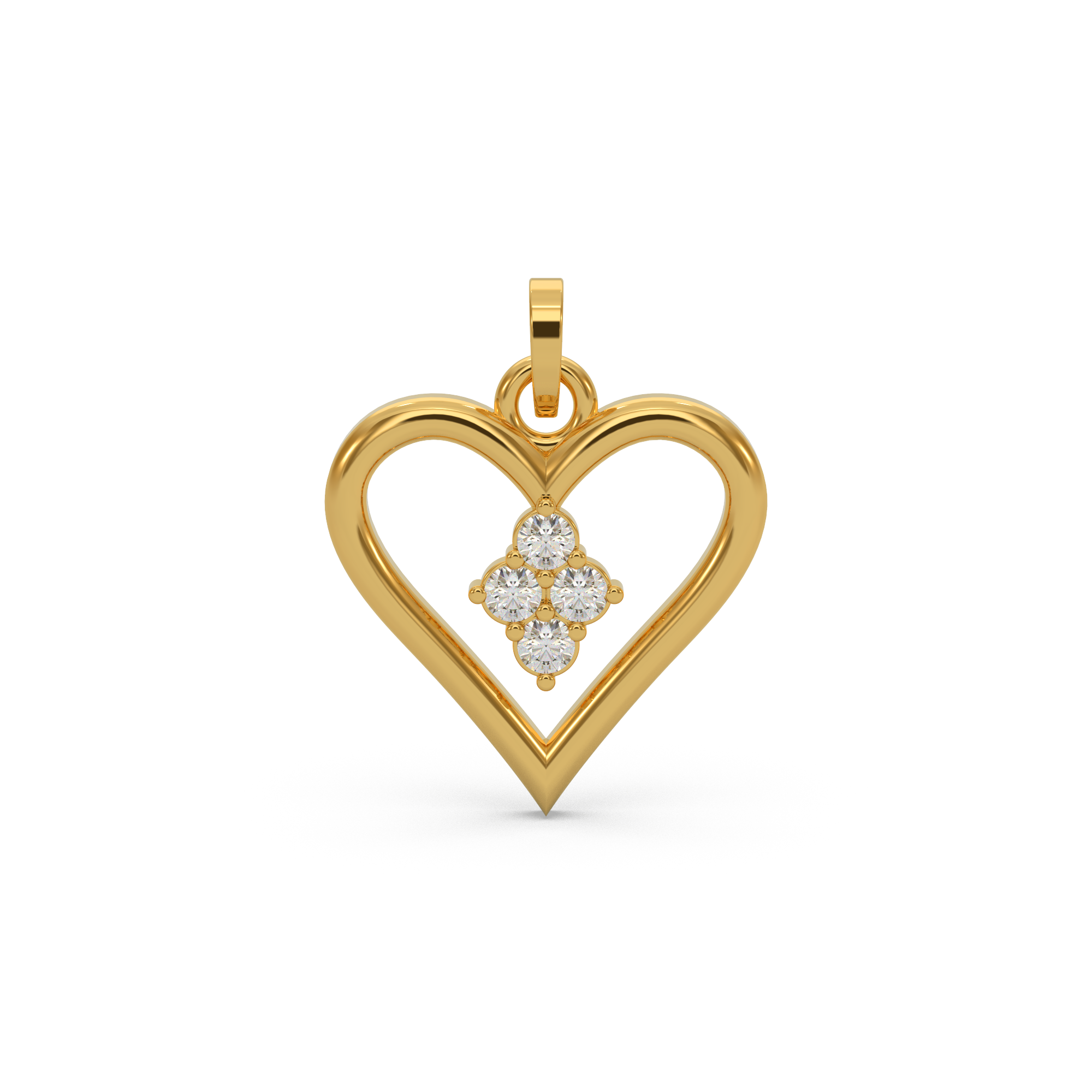 Love Symbol Heart Diamond Pendant