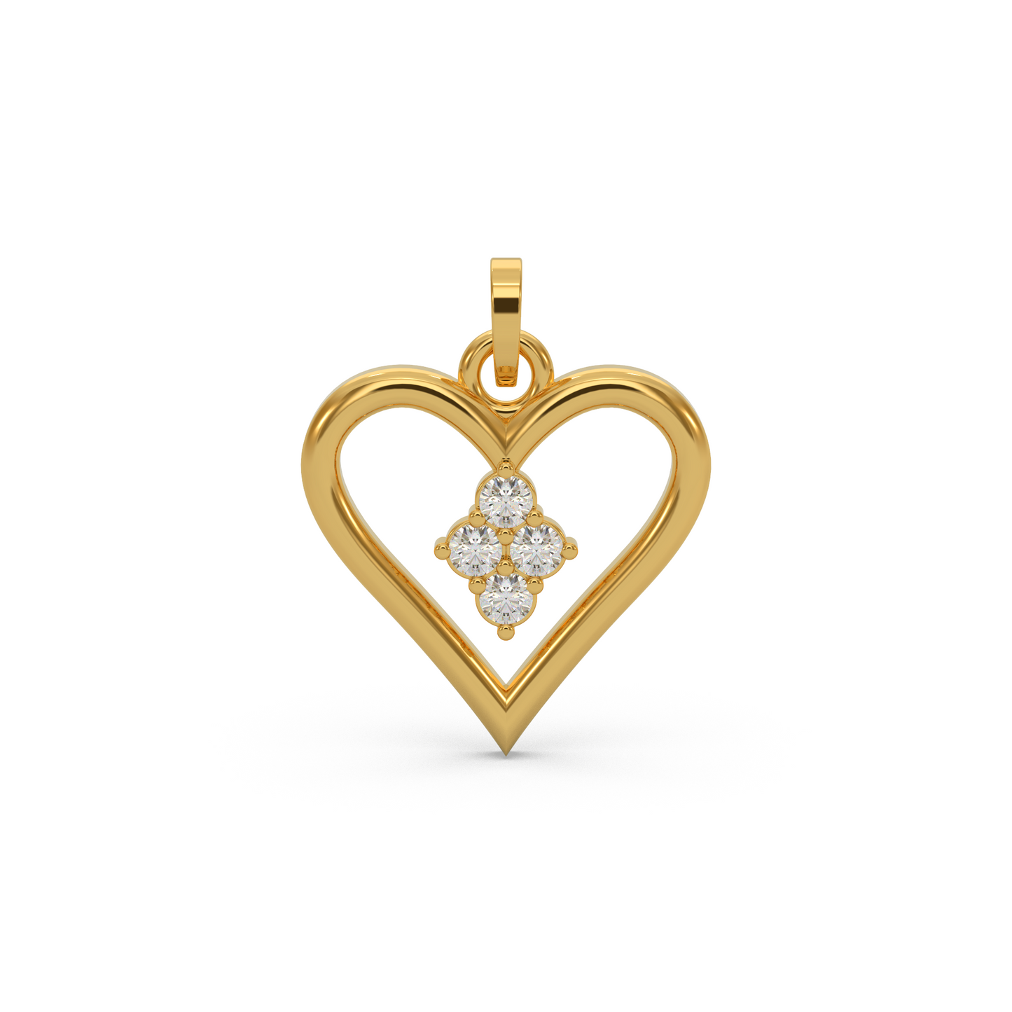 Love Symbol Heart Diamond Pendant