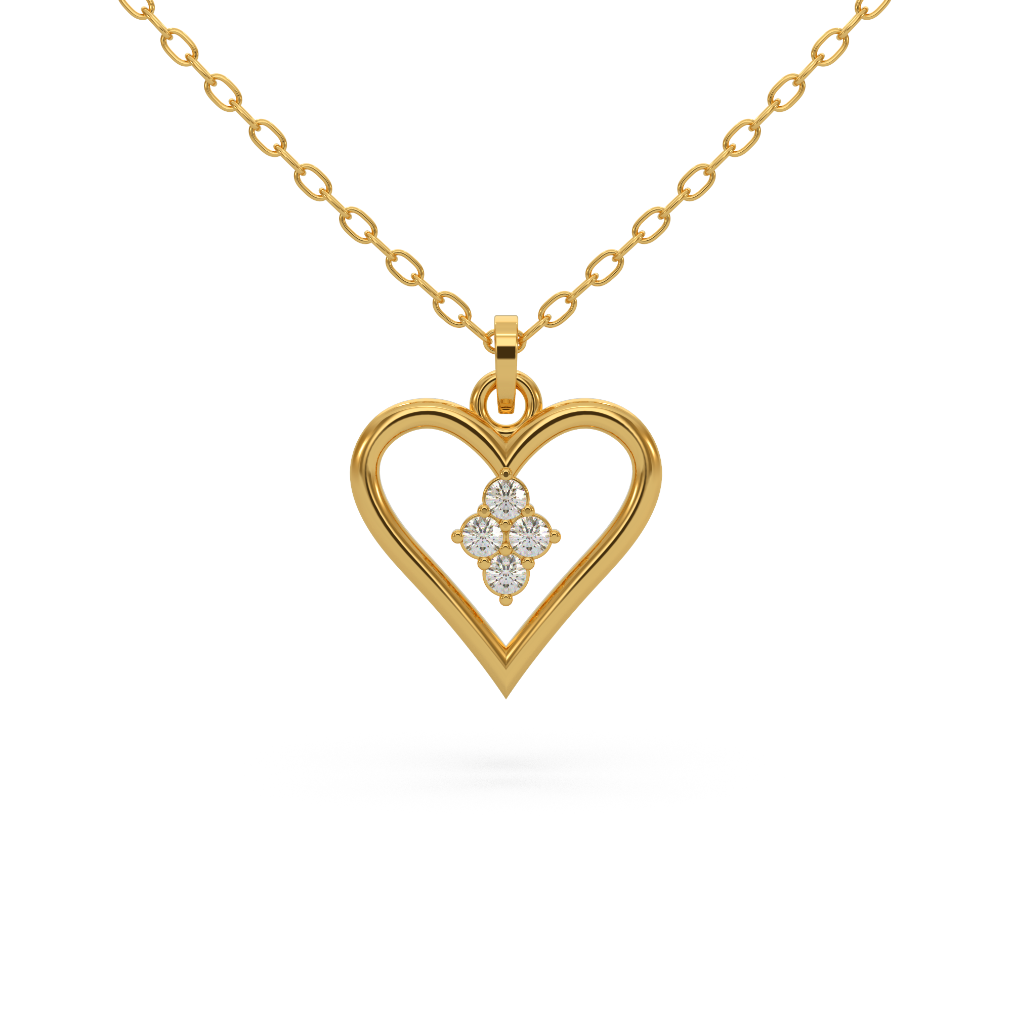 Love Symbol Heart Diamond Pendant