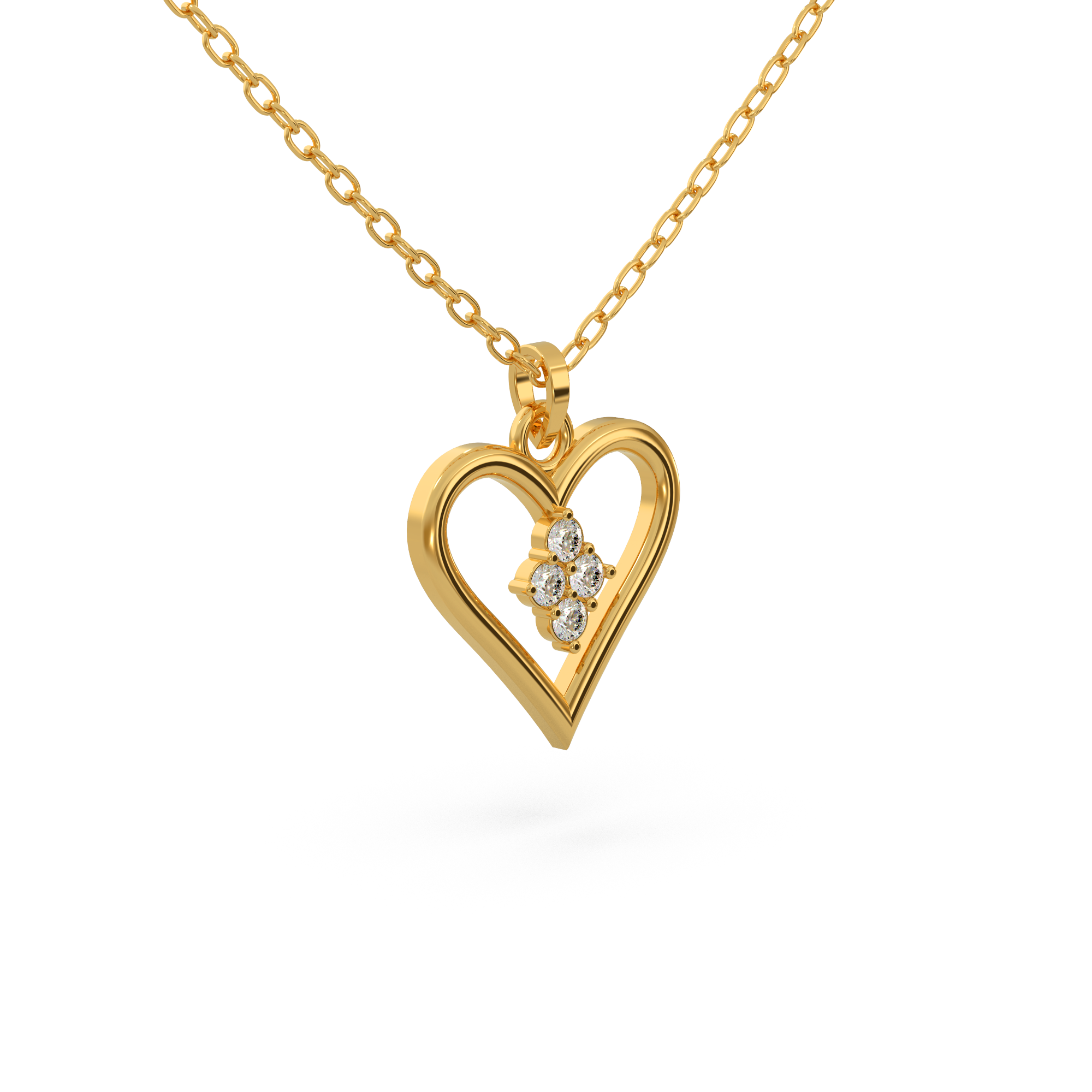 Love Symbol Heart Diamond Pendant