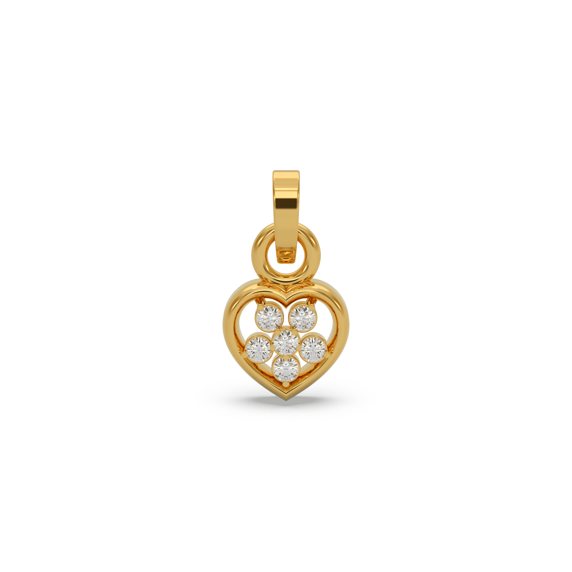 Minimal Heart Diamond Pendant