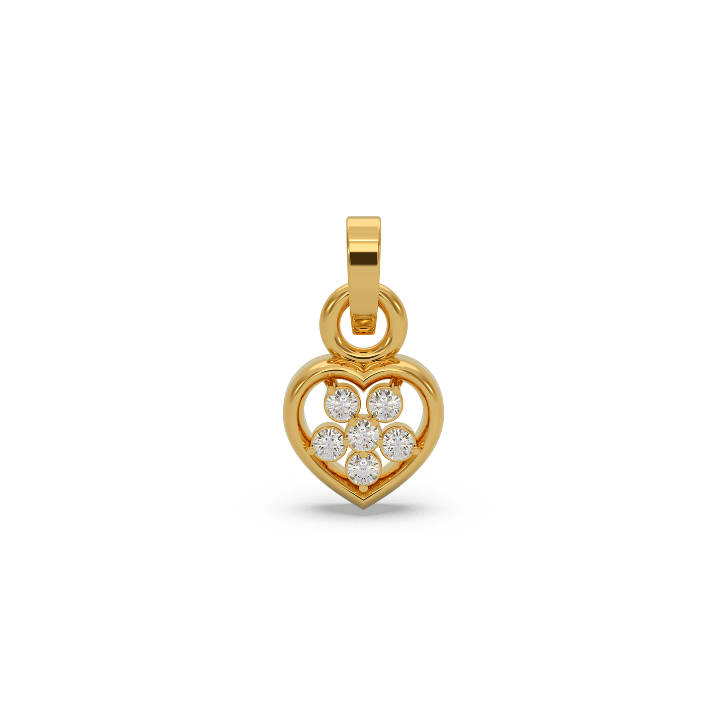 Minimal Heart Diamond Pendant
