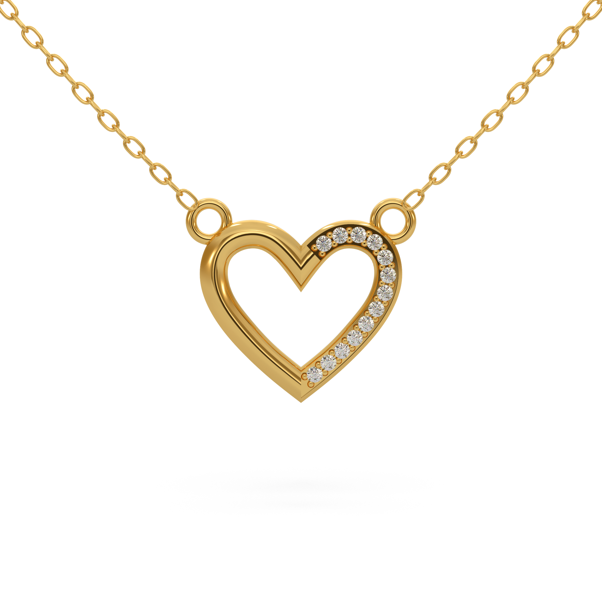 Valentine’s Day Heart Diamond Pendant