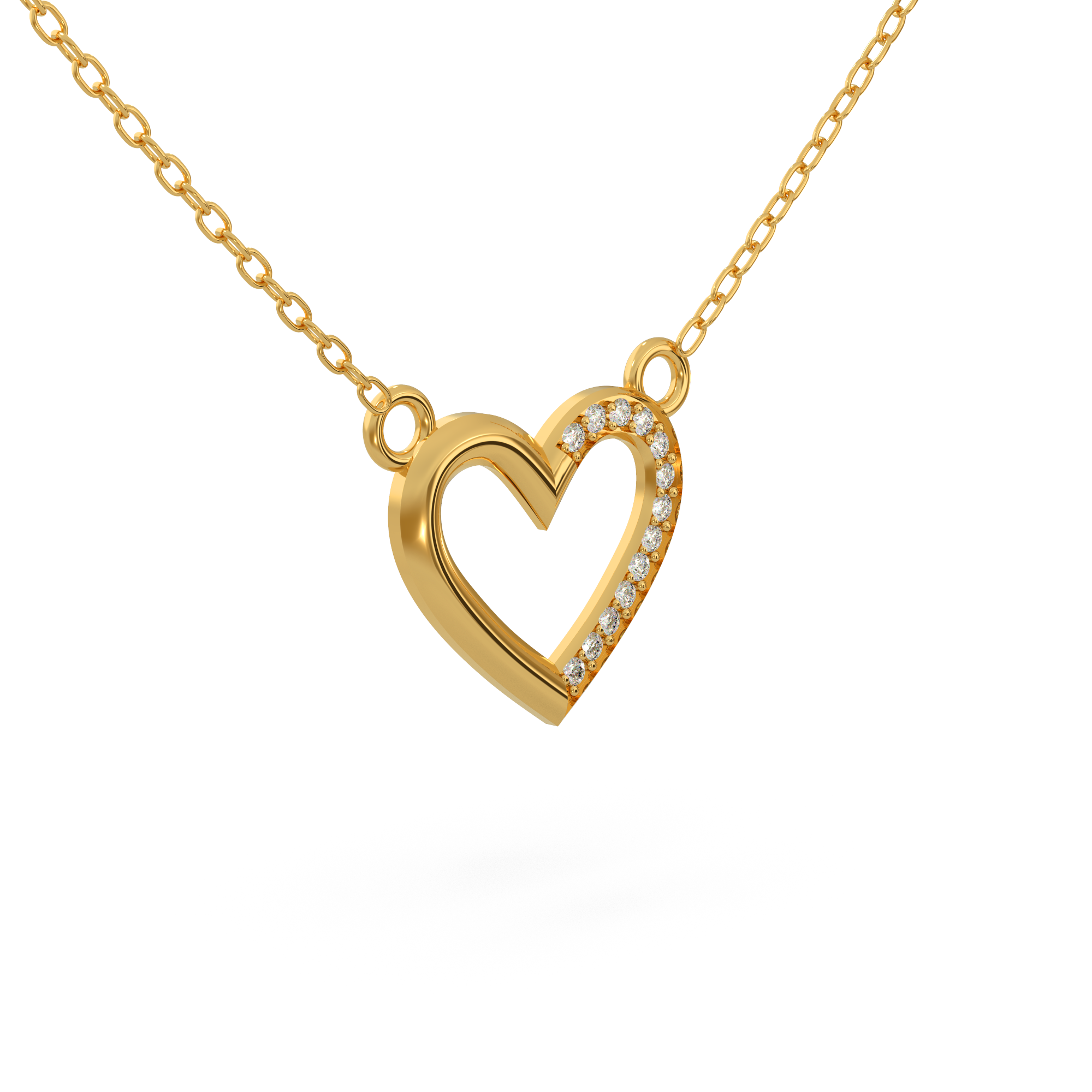 Valentine’s Day Heart Diamond Pendant