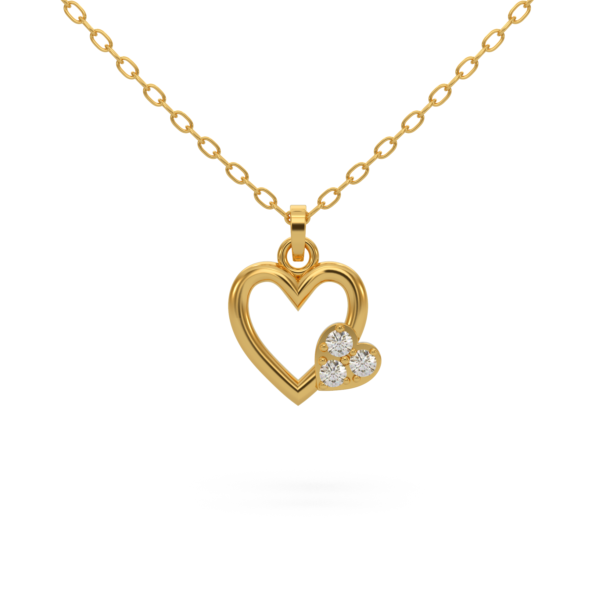 Flawless Heart Diamond Pendant