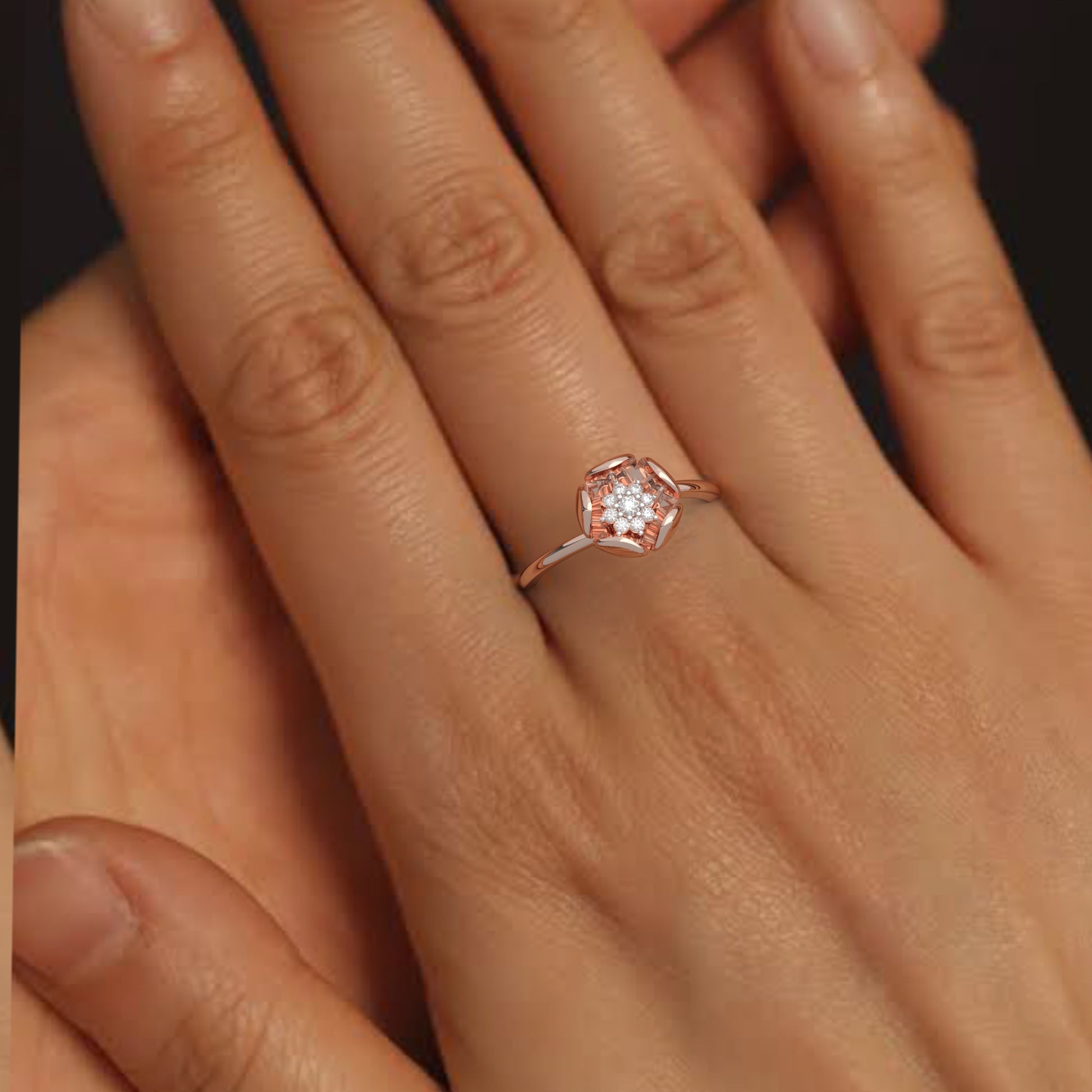 14 Kt Yellow Gold Diamond Ring