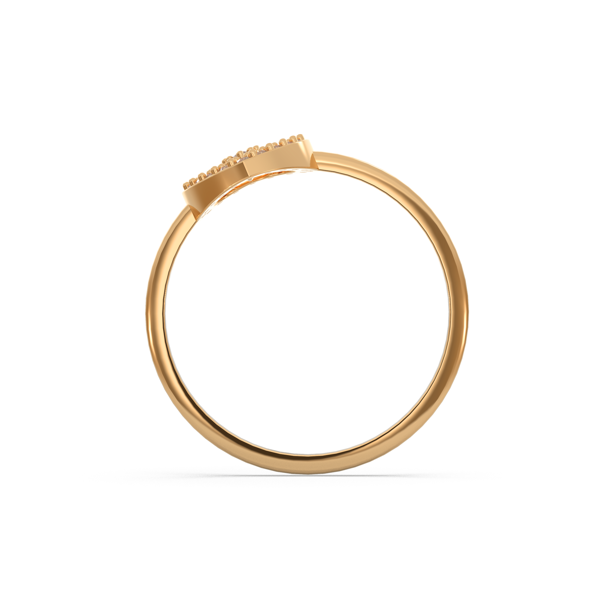 Elegant Heart Diamond Ring