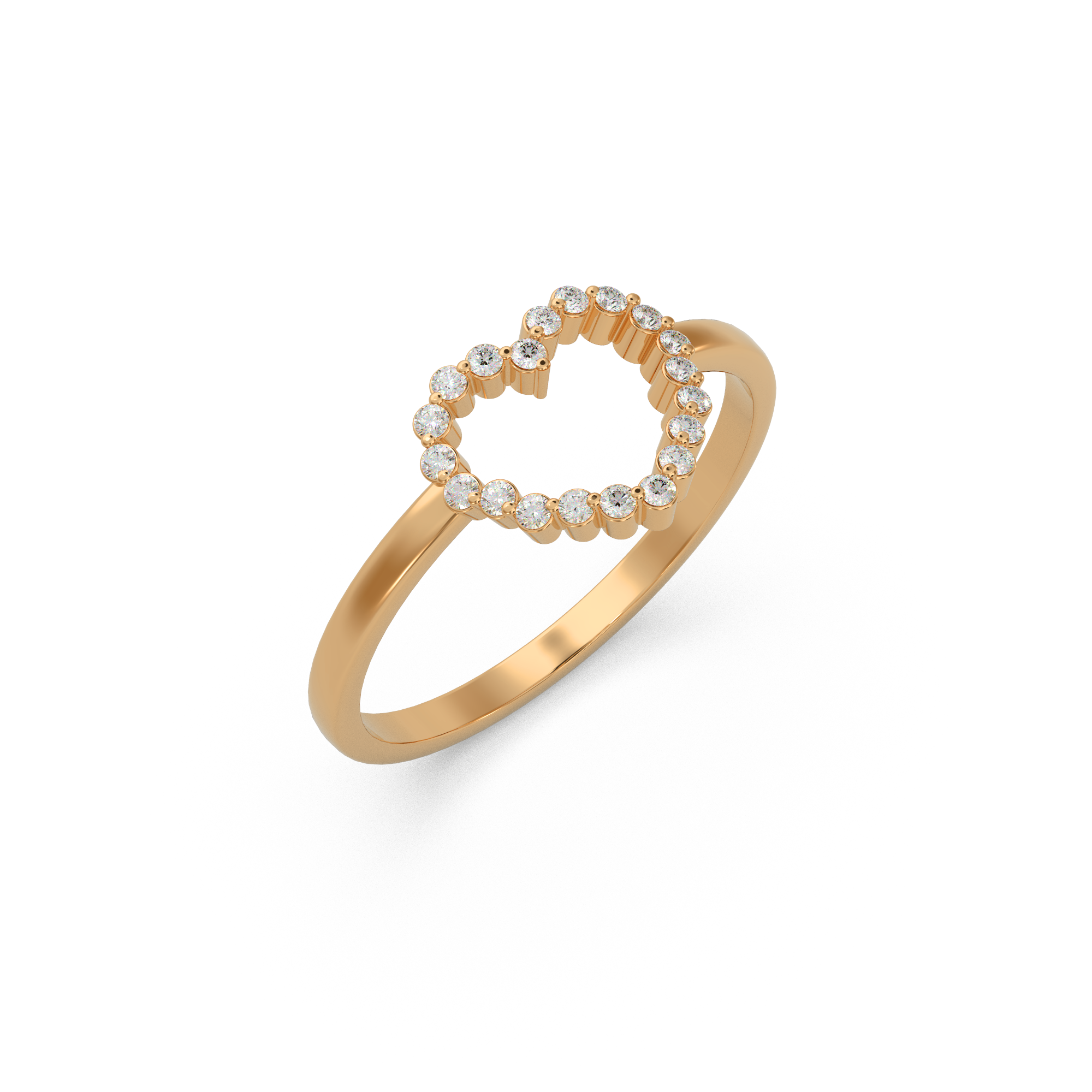 Love Heart Diamond Ring