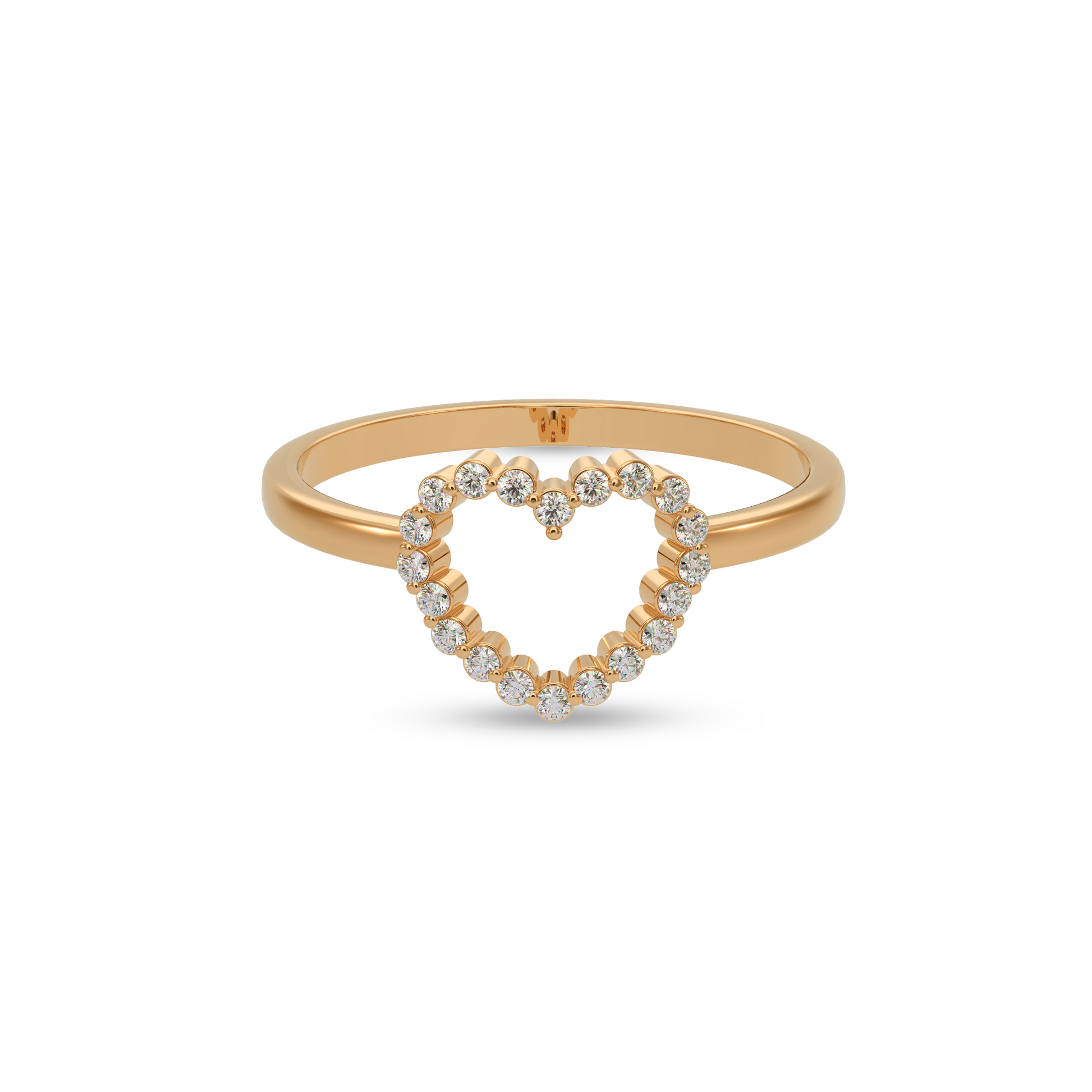 14 Kt Rose Gold Diamond Ring