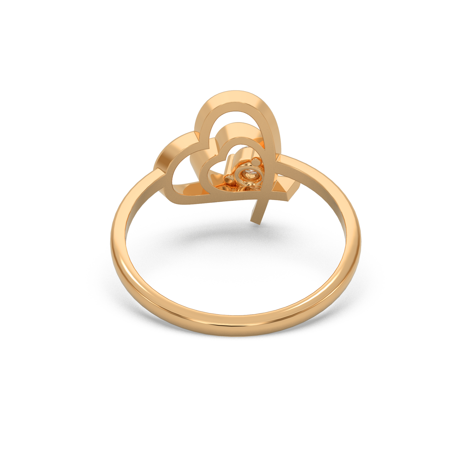 14 Kt Rose Gold Diamond Ring
