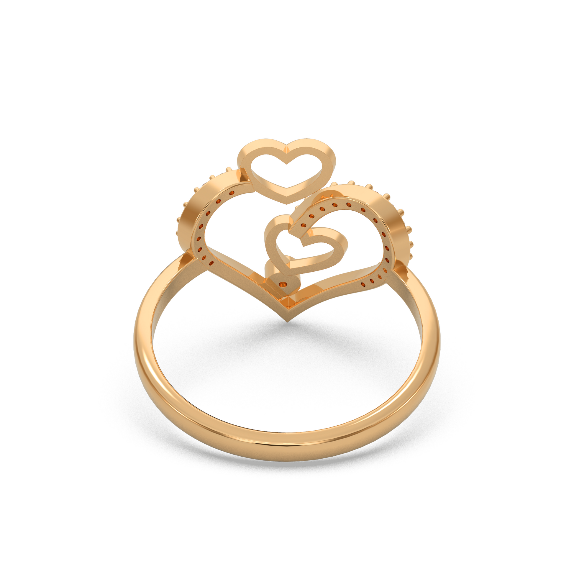 14 Kt Rose Gold Diamond Ring